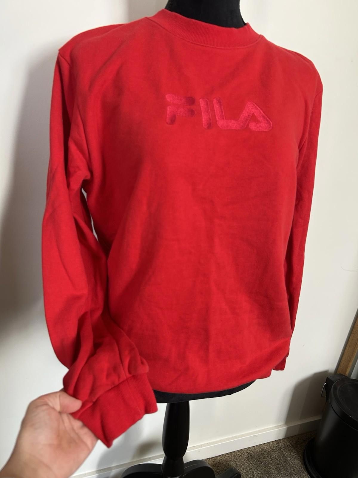 Fila Fila Crewneck Jumper Sweater Red Cotton - Size 12 (008) Size US M / EU 48-50 / 2 - 6 Thumbnail