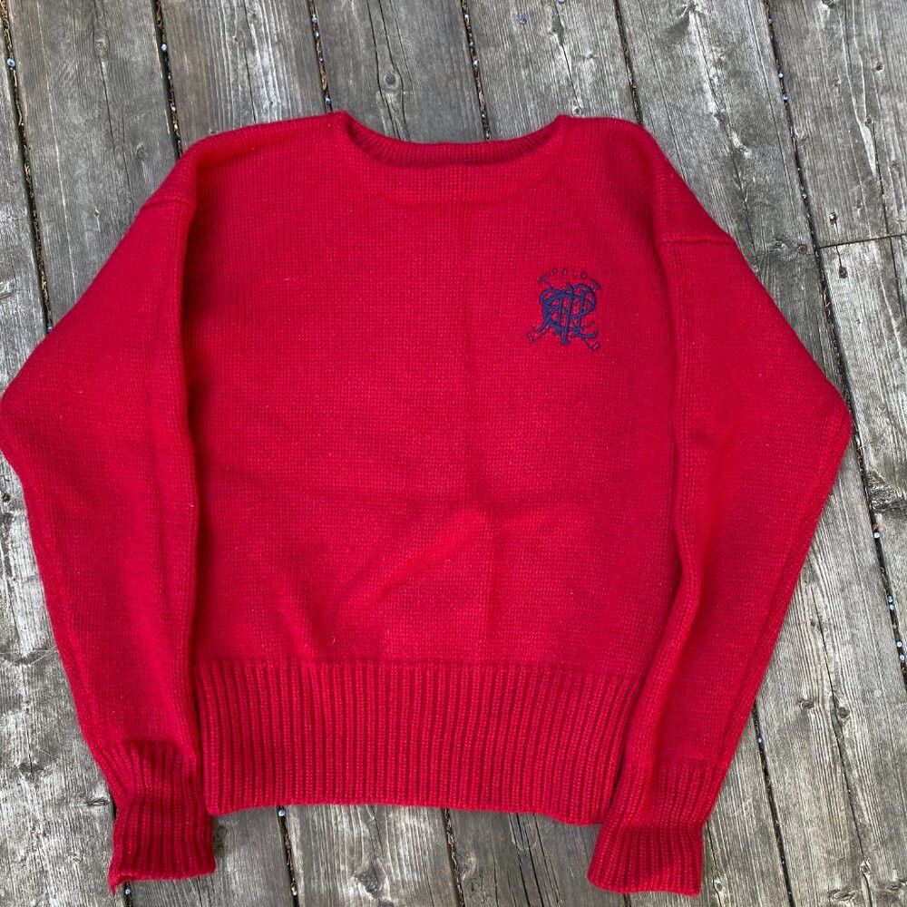 Polo Ralph Lauren Vintage Polo Ralph Lauren Scribble RLPC Mens Sz M Wool Swea Size US M / EU 48-50 / 2 - 3 Thumbnail