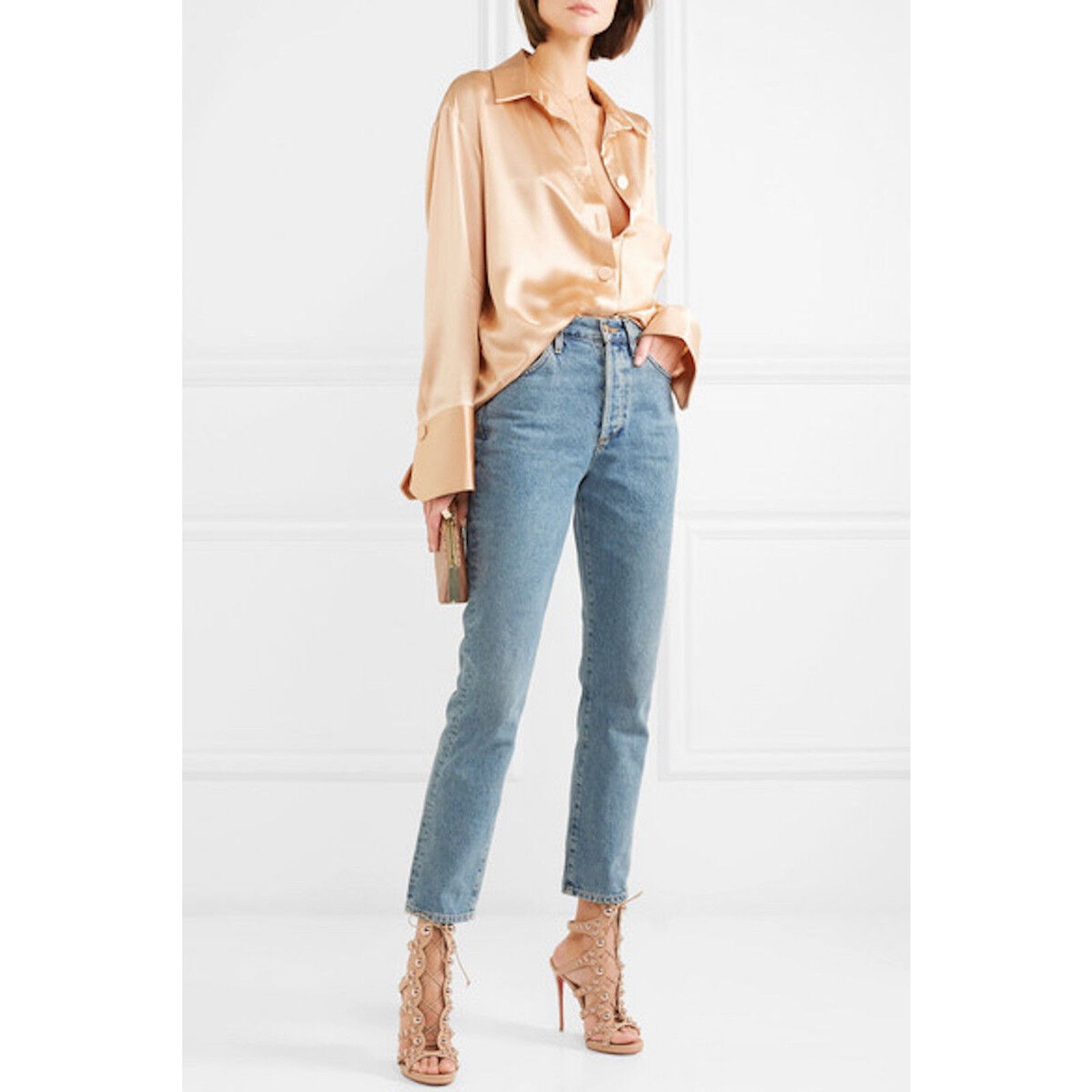 Christian Louboutin Christian Louboutin Amazoubille Nude Beige Lace Up Sandal 35 Size US 5 / IT 35 - 3 Thumbnail