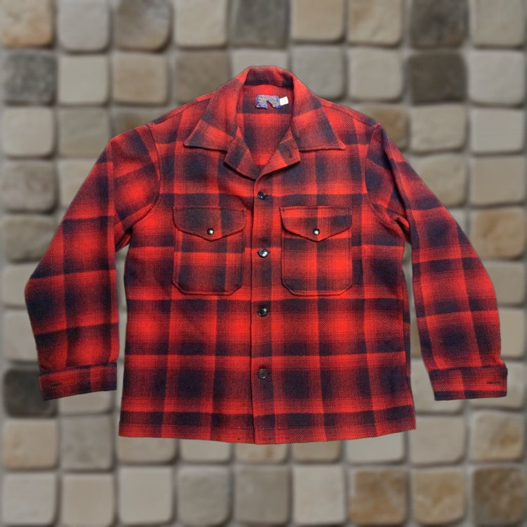 Pendleton VINTAGE Pendleton Jacket Mackinaw Cruiser Wool Red Buffalo Plaid M Medium USA Mens, Plaid, Casual, Workwear, Outdoor, Hiking, Hunting, Walking Size US M / EU 48-50 / 2 - 1 Thumbnail