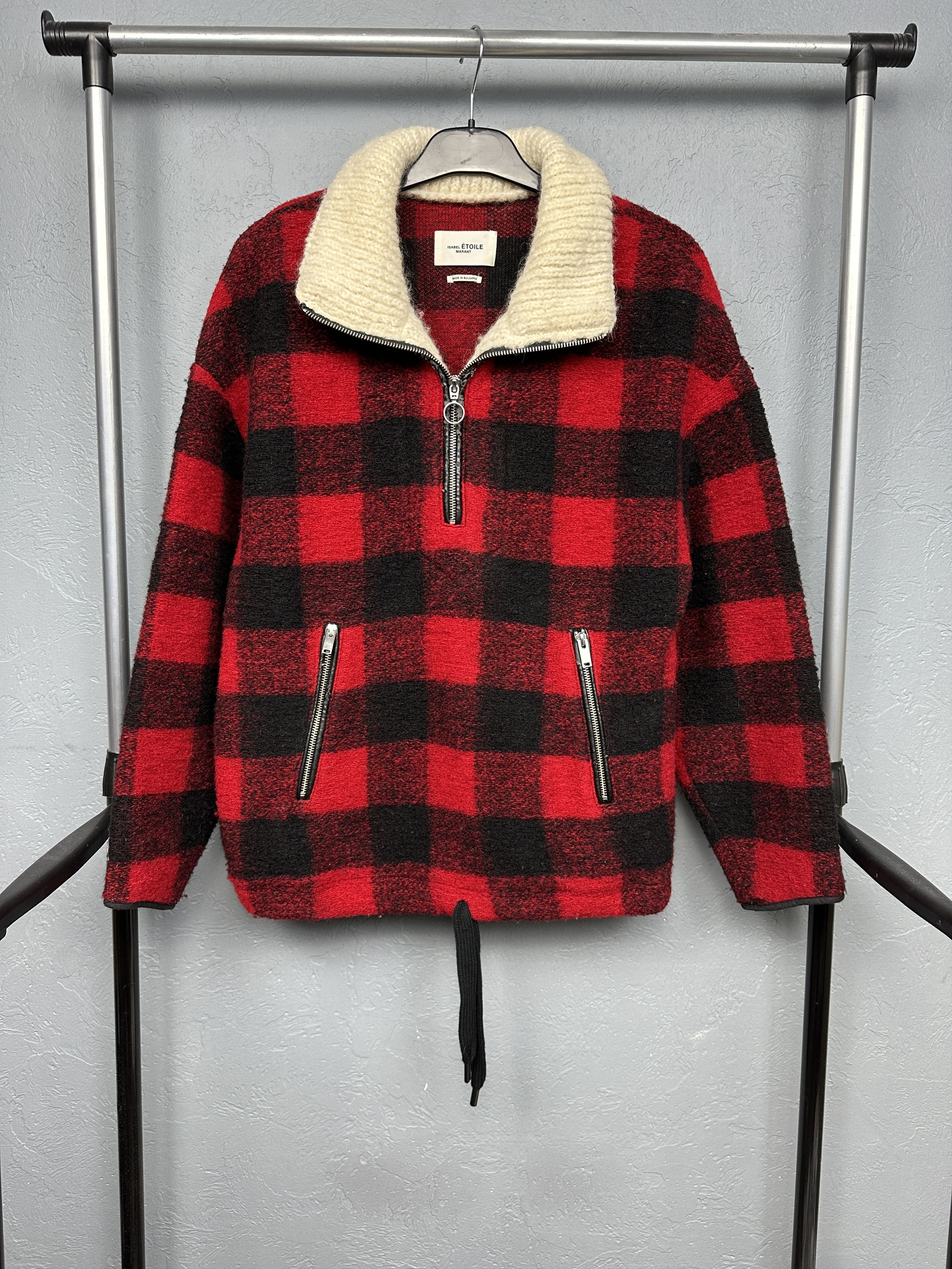 Isabel Marant Etoile Isabel Marant Etoile Buffalo Plaid Sherpa Wool Jacket Size S / US 4 / IT 40 - 1 Thumbnail