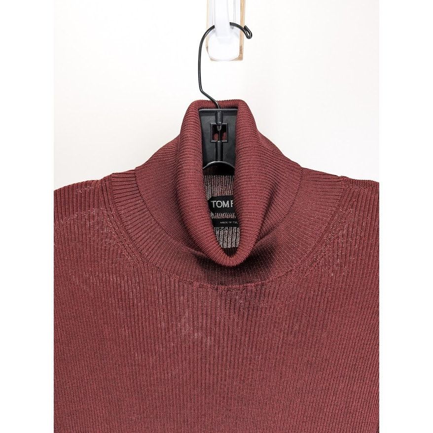 Tom Ford o1rshd1 Rollneck Sweater in Burgunday Size US XL / EU 56 / 4 - 3 Thumbnail