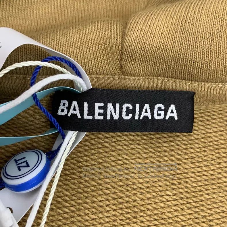 Balenciaga Balenciaga Brown Logo Letter Print Cotton Hooded Long Slee Size US XL / EU 56 / 4 - 5 Thumbnail
