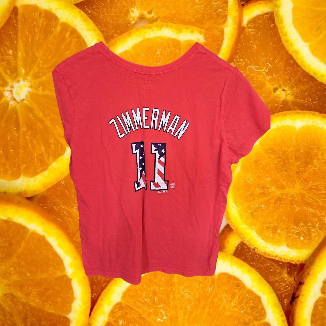 Majestic Majestic Nationals Zimmerman Number 11 Size XL Size ONE SIZE - 4 Thumbnail