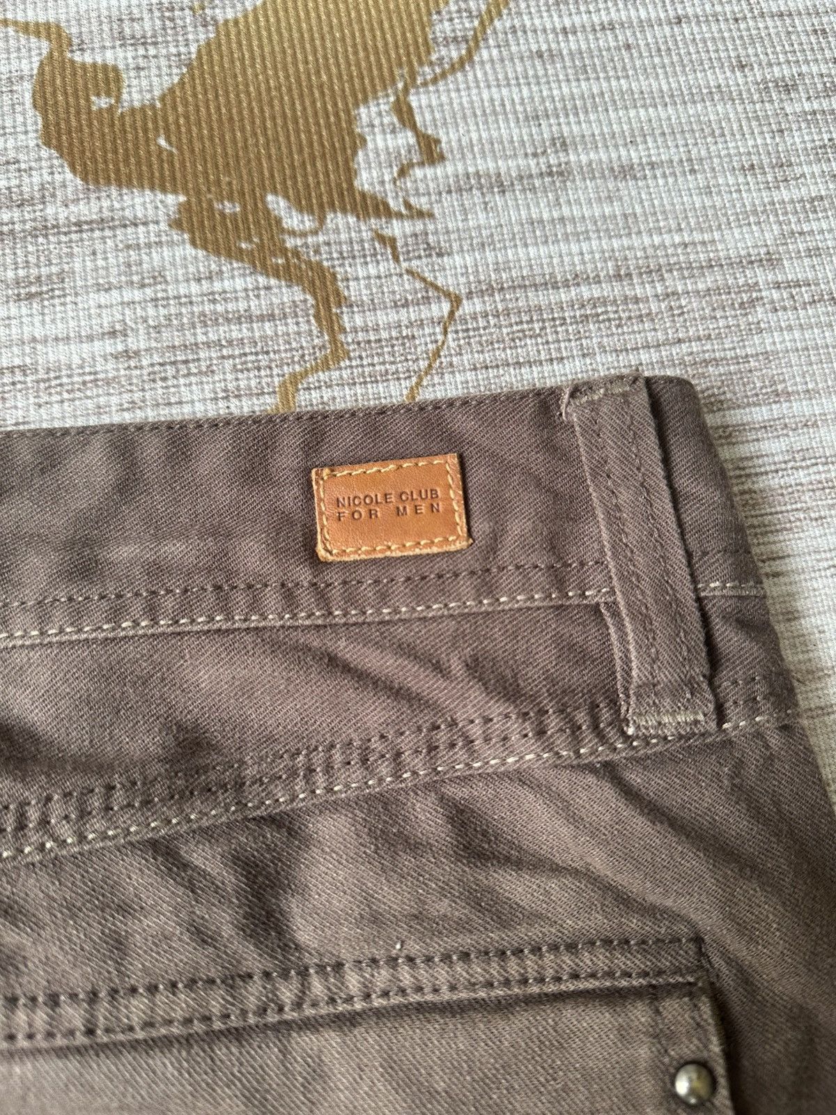 Japanese Brand FLARE Nicole Club For Men NCFM Studded Pocket Cargo Pant Size US 33 - 15 Thumbnail
