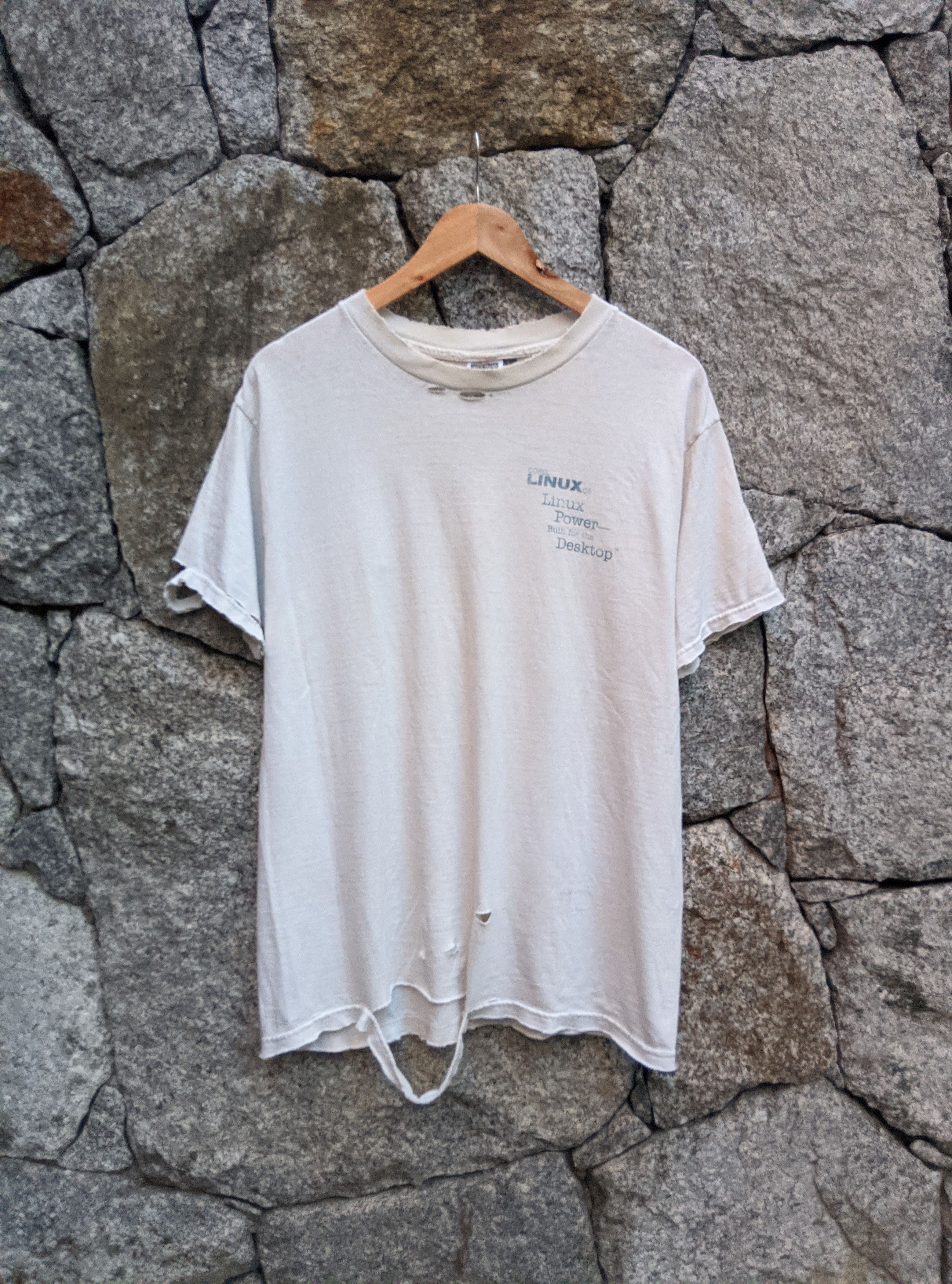 Vintage Vintage 90s thrashed Linux Tux distressed grunge erd Size US L / EU 52-54 / 3 - 2 Thumbnail