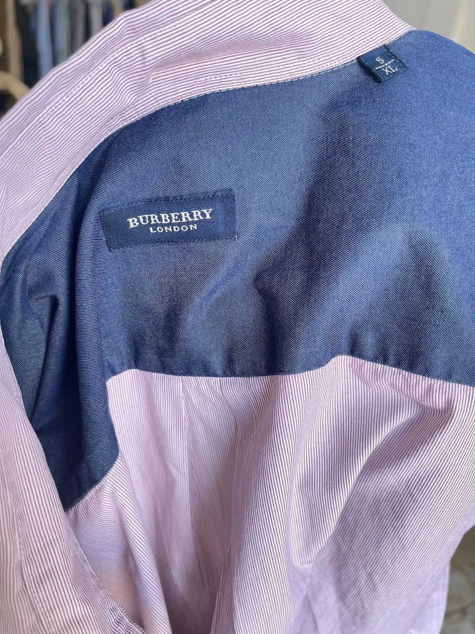 Burberry 🔥 Burberry London striped shirt Burgundy size xl Size US XL / EU 56 / 4 - 9 Thumbnail