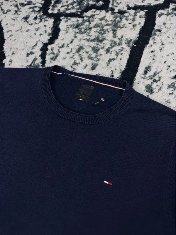 Tommy Hilfiger Tommy Hilfiger sweater navy blue L Size US L / EU 52-54 / 3 - 3 Thumbnail