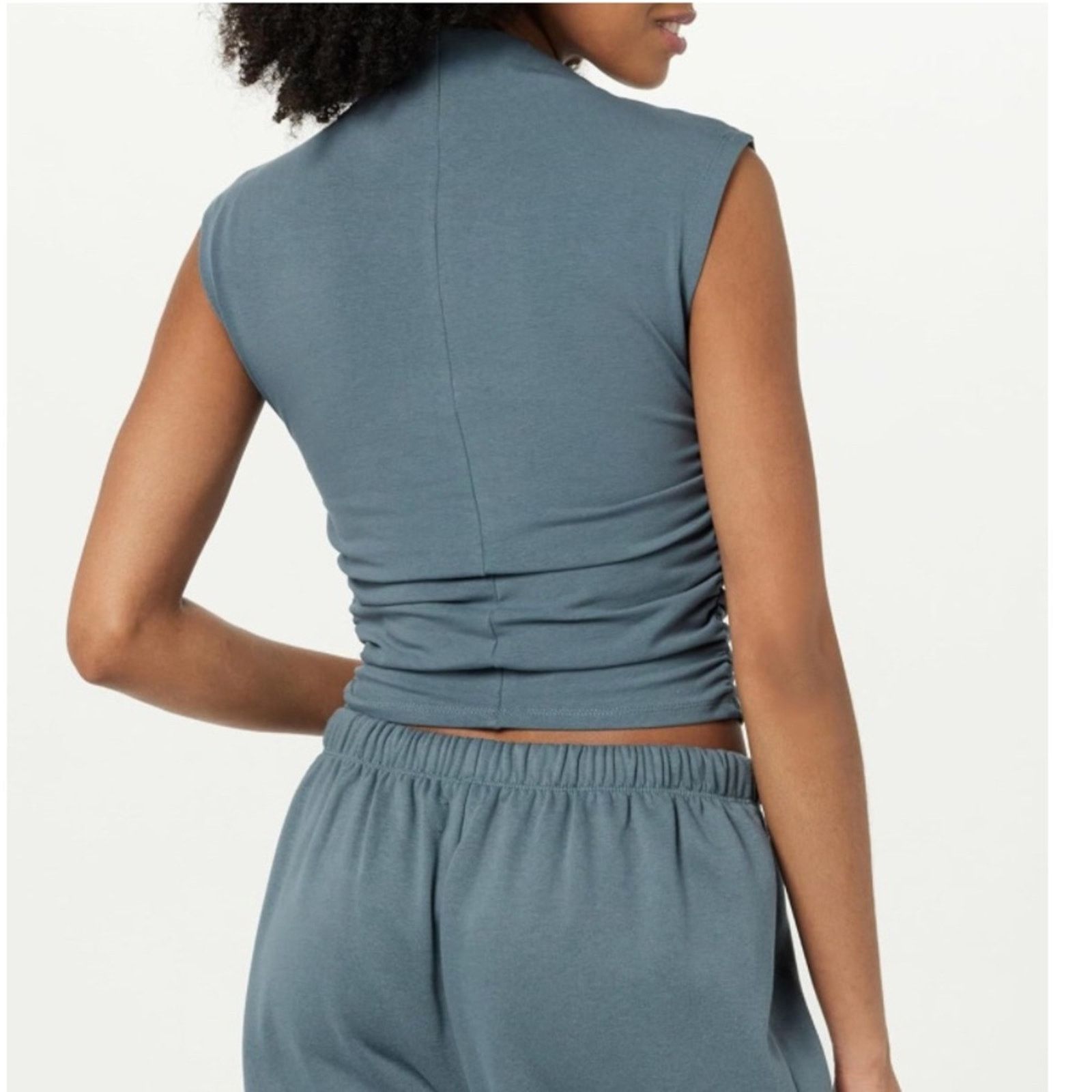 Other NEW - The Drop Sleeveless Ruched Top - Blue - M - $40 Size M / US 6-8 / IT 42-44 - 2 Thumbnail