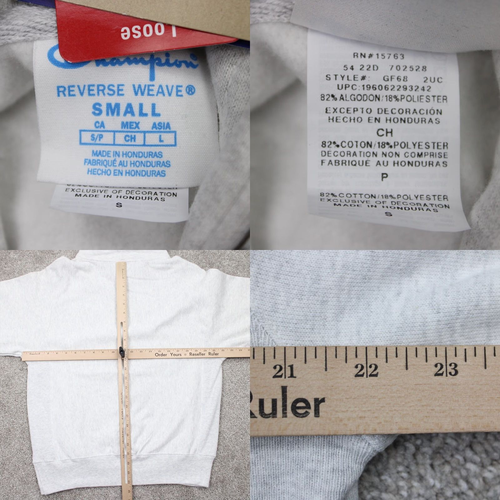 Champion Champion Hoodie Regular Gray NWT Men Small Reverse Weave Pullover Hooded Sweatshirt L/S Size US S / EU 44-46 / 1 - 8 Thumbnail