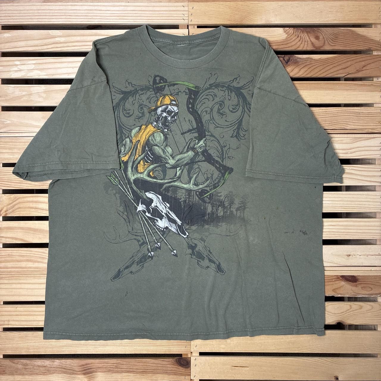 Other Skeleton Hunter Green Thrashed Y2K Country Tee Size 2XL Size US XXL / EU 58 / 5 - 1 Thumbnail