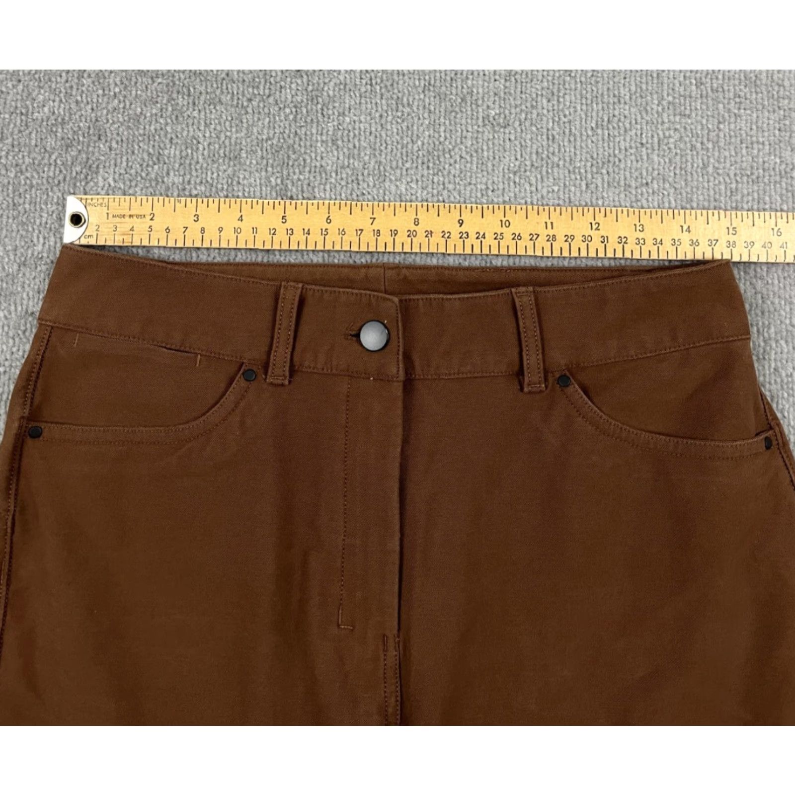 Lululemon Lululemon City Sleek 5 Pocket Wide Leg High Rise Pant Womens Sz 29/30" Brown Size 29" - 3 Thumbnail