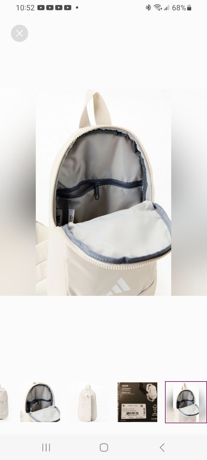 Adidas Adidas Beige Essentials 3 Sling Crossbody Bag Size ONE SIZE - 6 Thumbnail