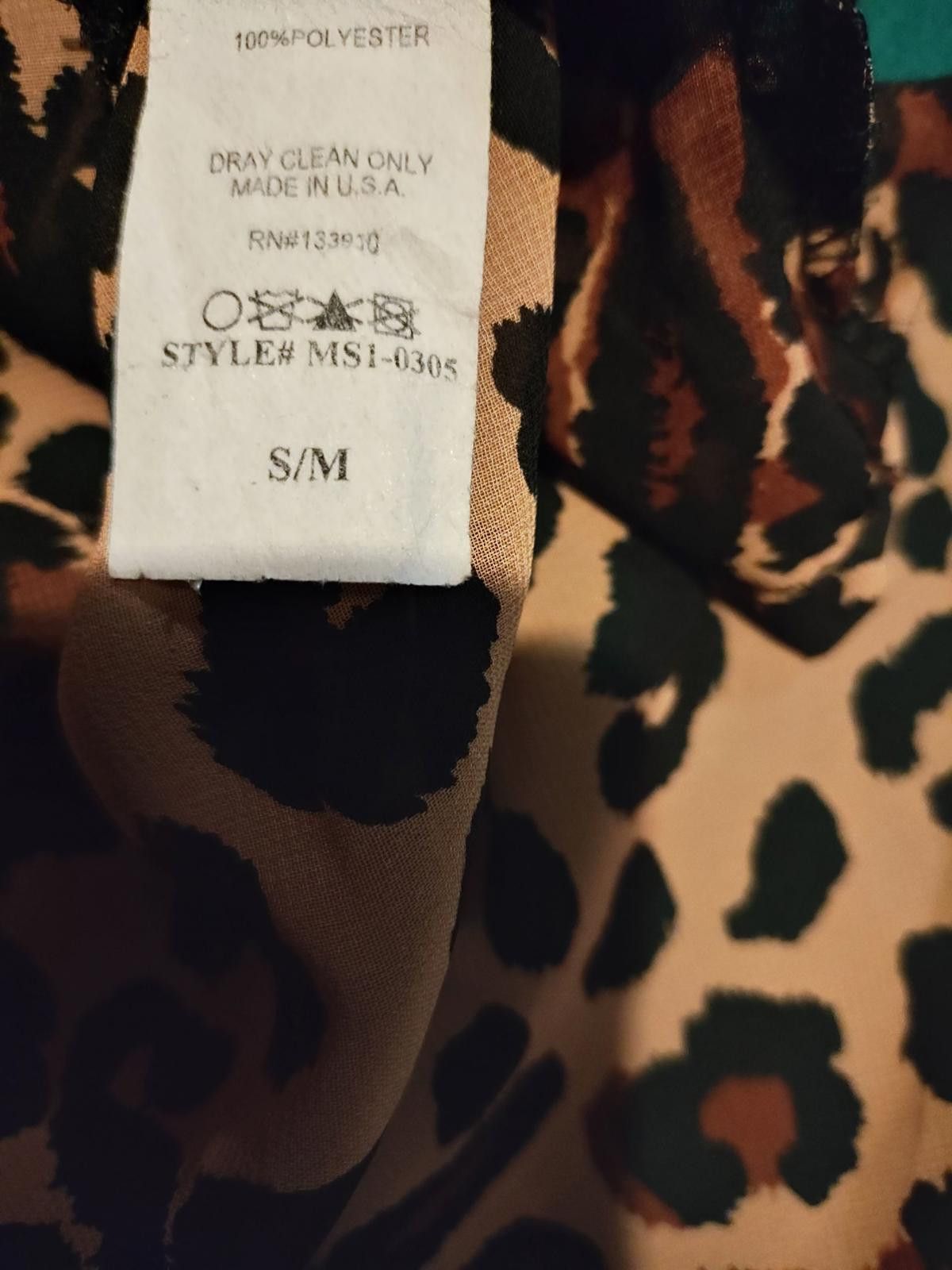 Designer Show Me Your Mumu Women's Leopard Print Sheer V-Neck Blouse Size M / US 6-8 / IT 42-44 - 8 Thumbnail
