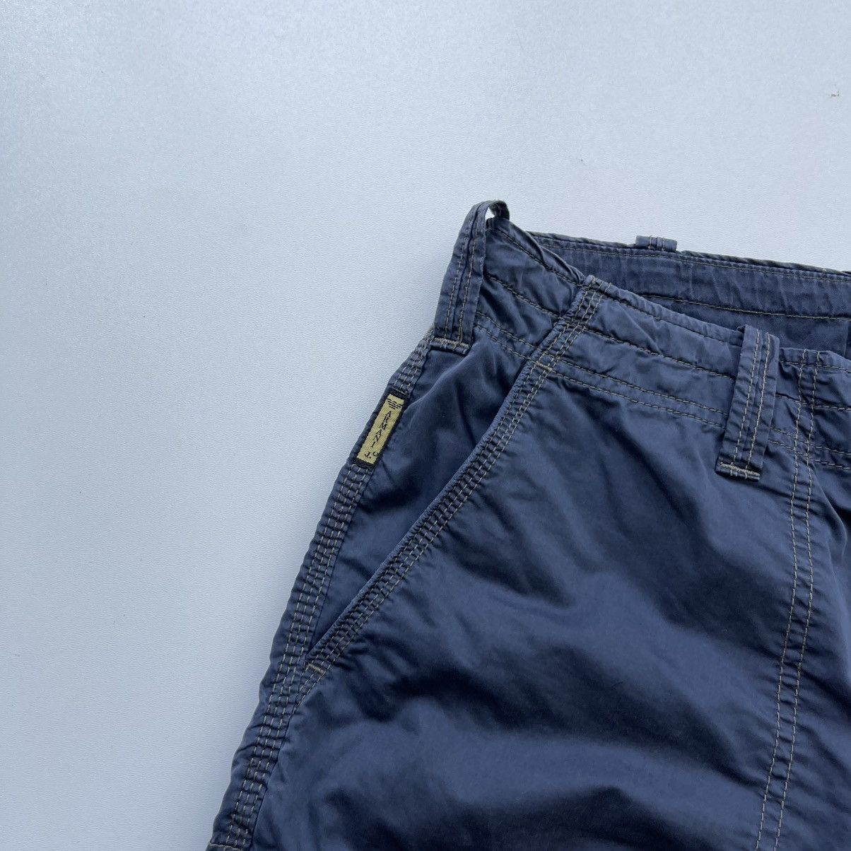 Armani Armani Jeans Vintage Baggy Cargo Pants Blue Rare Y2K Italy Size US 31 - 4 Thumbnail