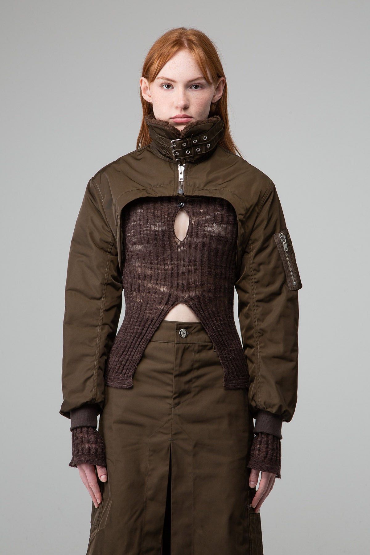 Vaquera $995 Vaquera Cropped Flight Jacket Size S / US 4 / IT 40 - 1 Thumbnail