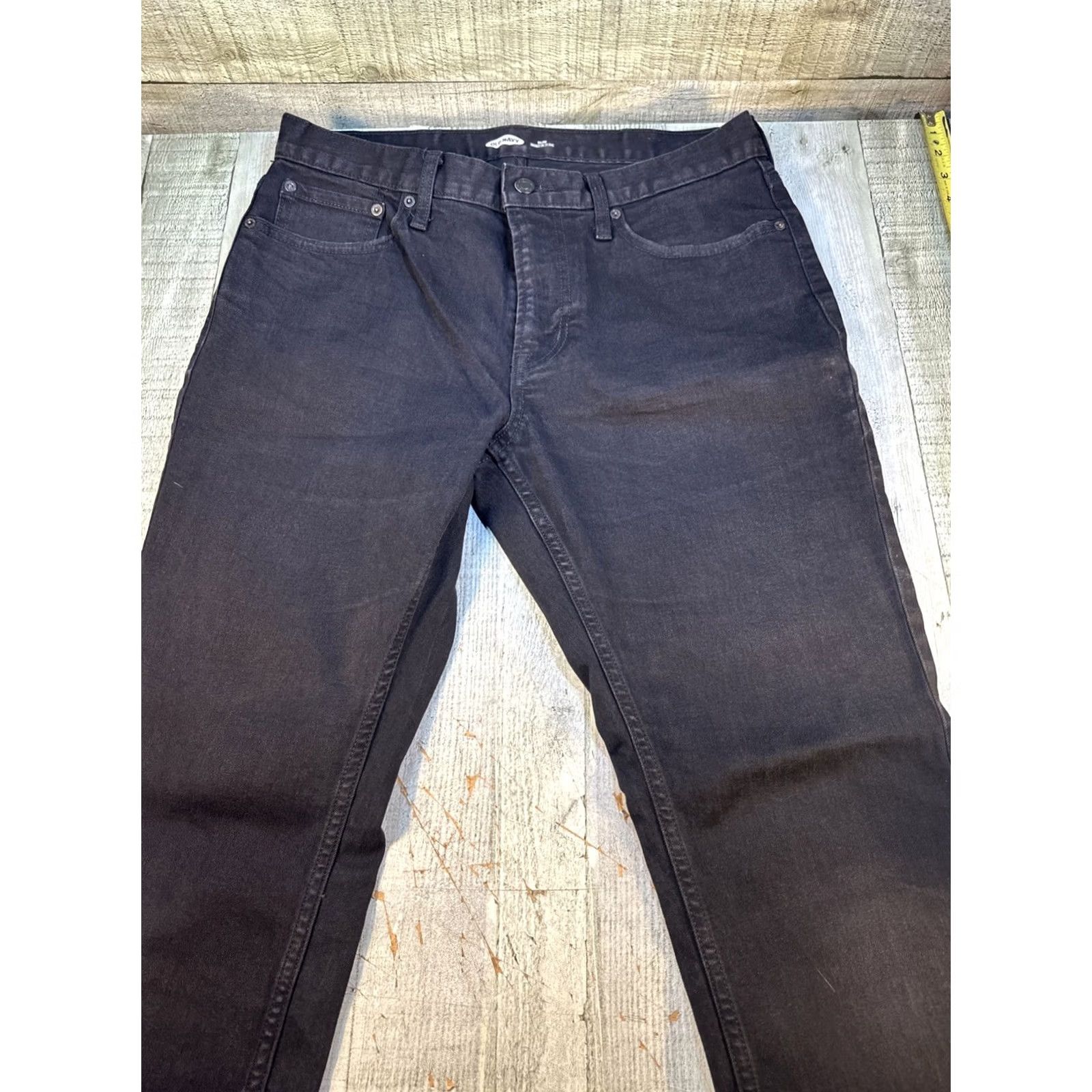 Old Navy Old Navy Jeans Men Slim Built-In Flex Black 32 x 32 Slimming Straight Jeans Mens Black 32in 32in Size US 32 / EU 48 - 2 Thumbnail