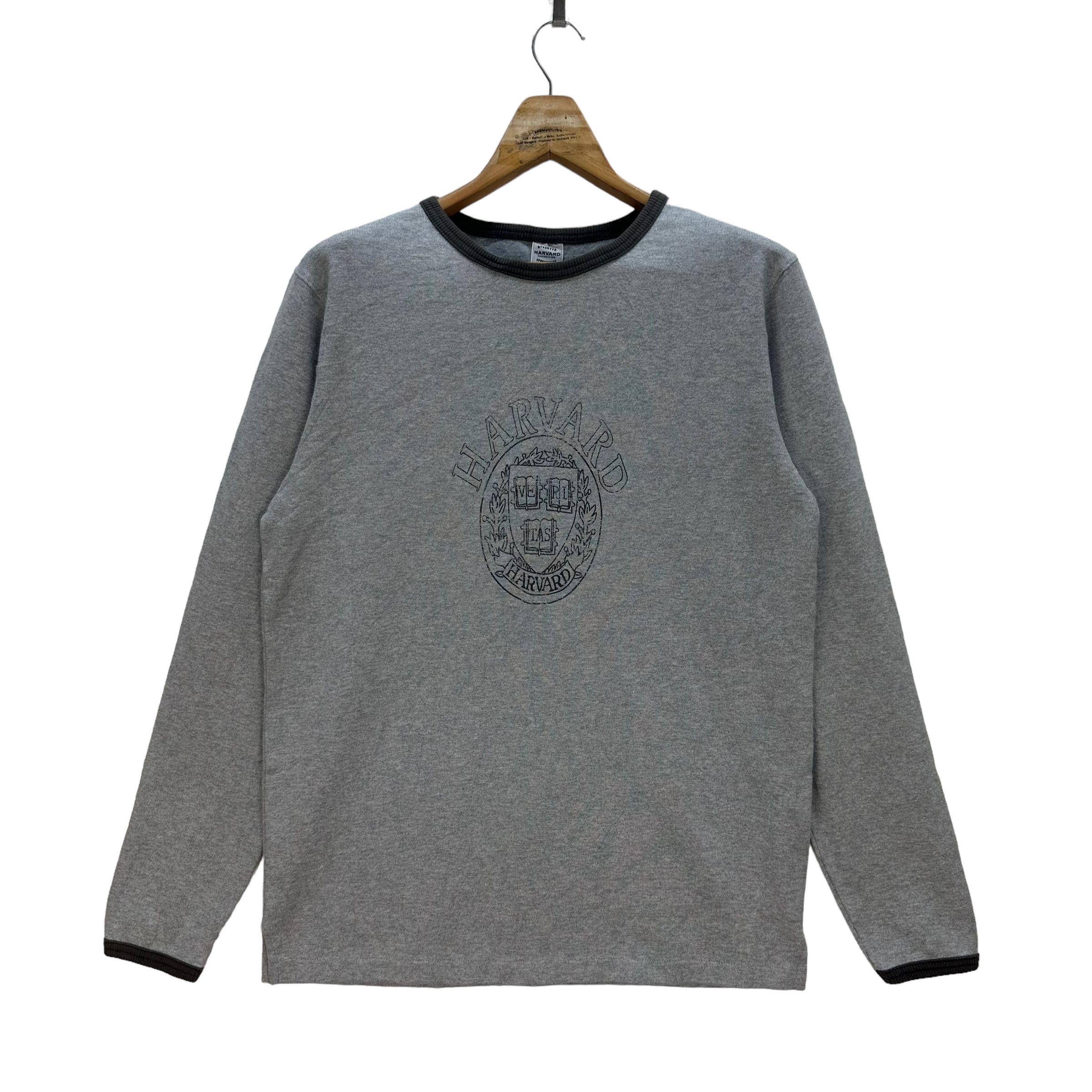 image of Harvard x Viceroy University Havard Sportswear Big Logo Long Sleeve Shirt 8147-206 in Grey (Size Me
