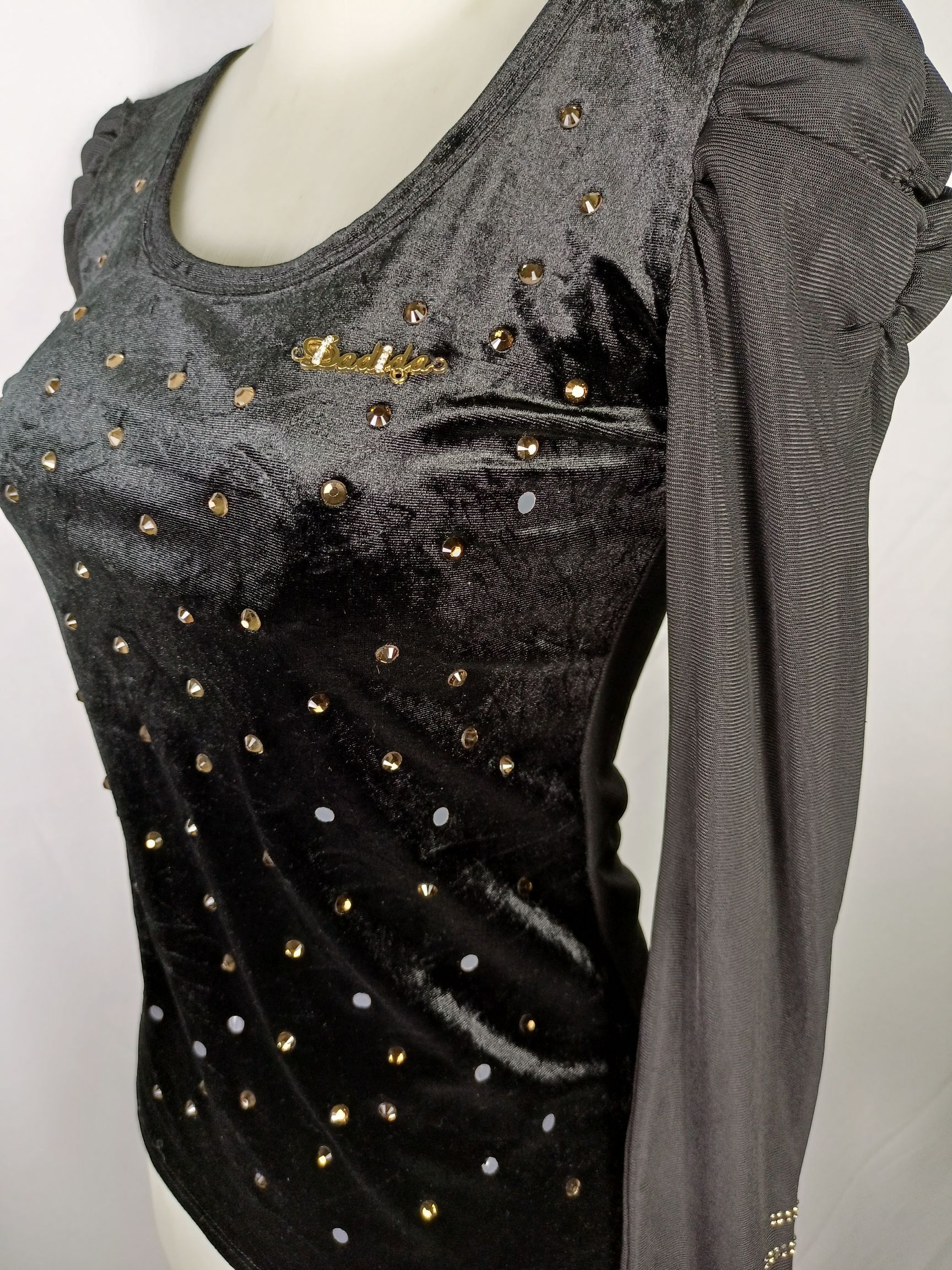 Vintage Women's Velvet Long Sleeve Shirt Size S / US 4 / IT 40 - 15 Thumbnail
