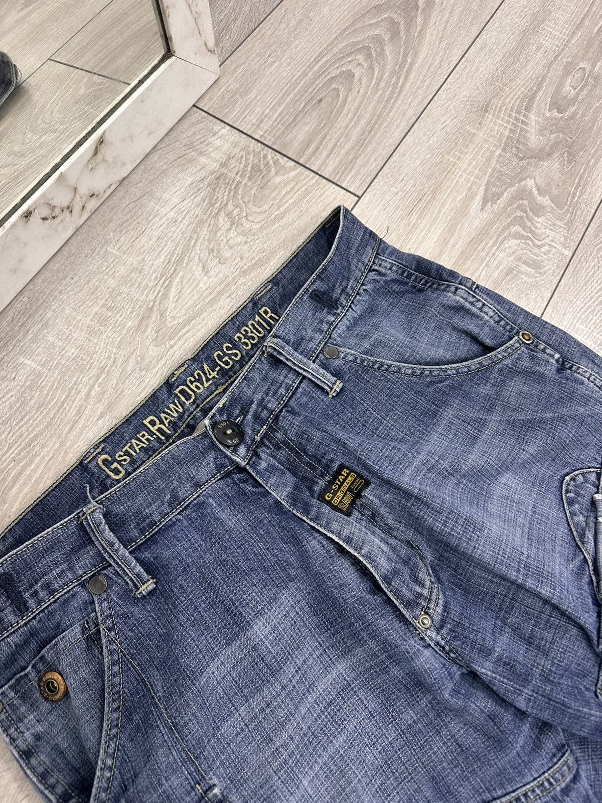 Japanese Brand G-Star Raw Vintage Y2K Baggy Jeans Size US 34 / EU 50 - 4 Thumbnail