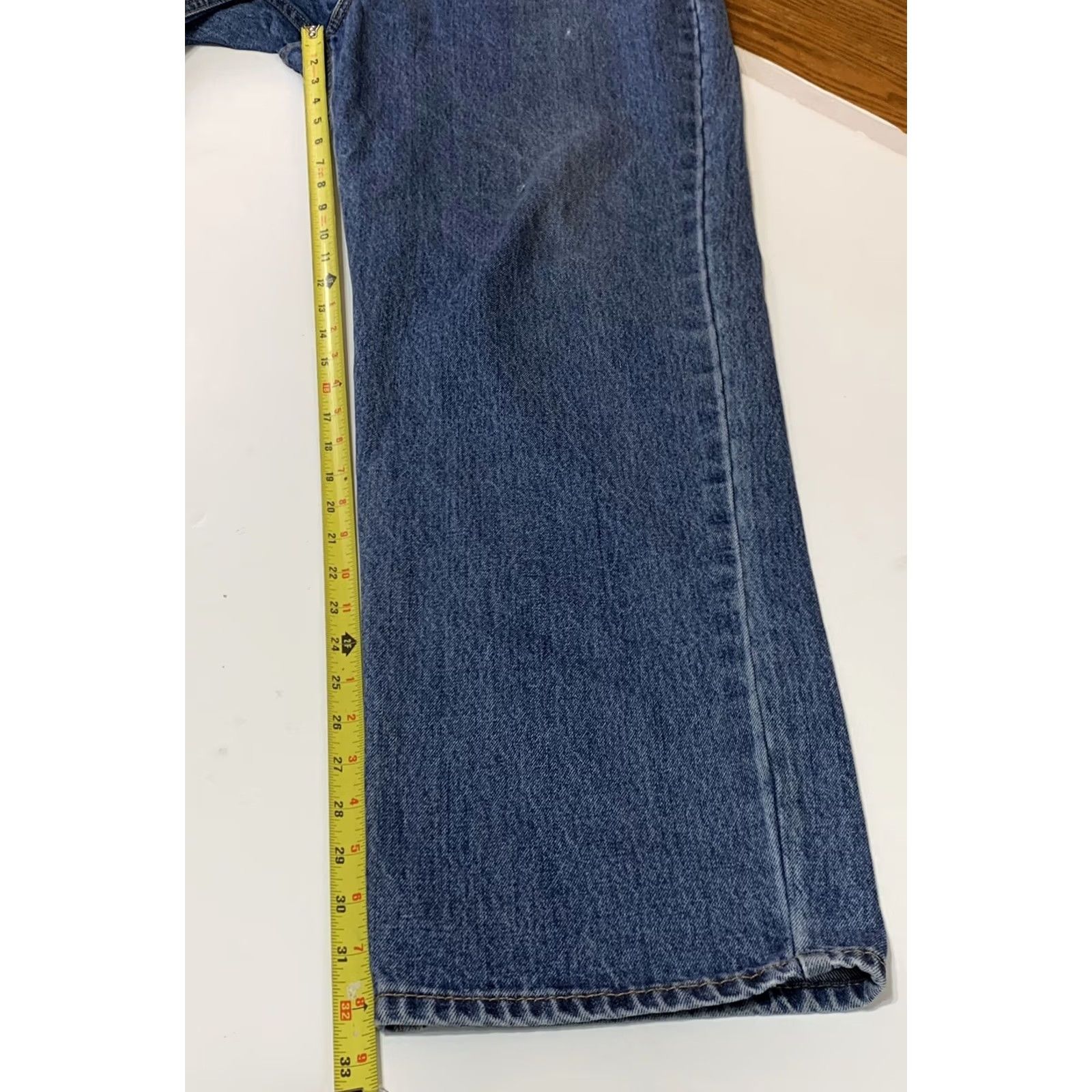 Levi's Levi’s 550 Relaxed Fit Denim Jeans 42x32 Distressed Blue 42 Inseam Mens Regular Waist 42 Size US 42 / EU 58 - 7 Thumbnail