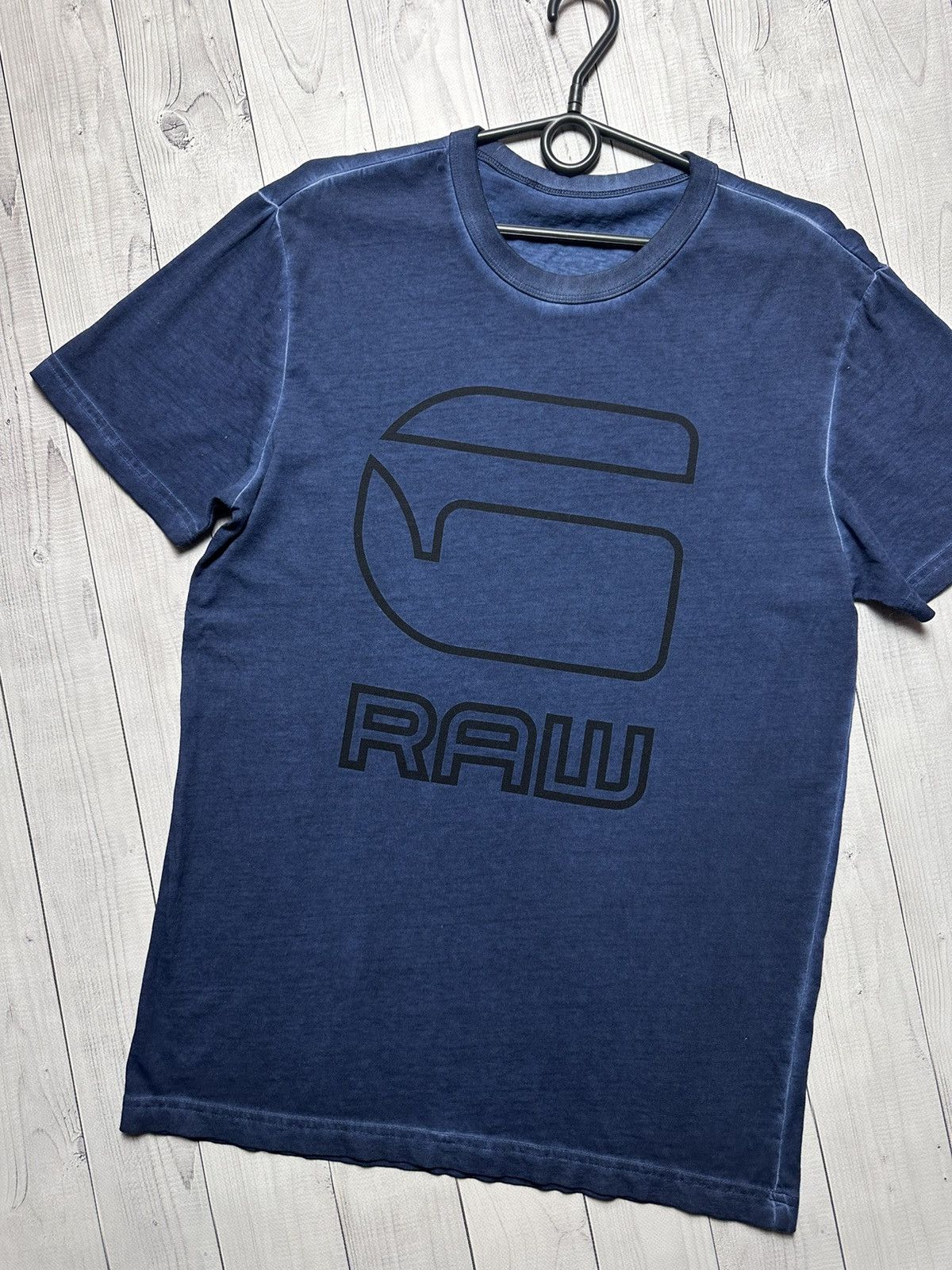 G-Star G Star raw tee big logo navy rare size M Size US M / EU 48-50 / 2 - 2 Thumbnail