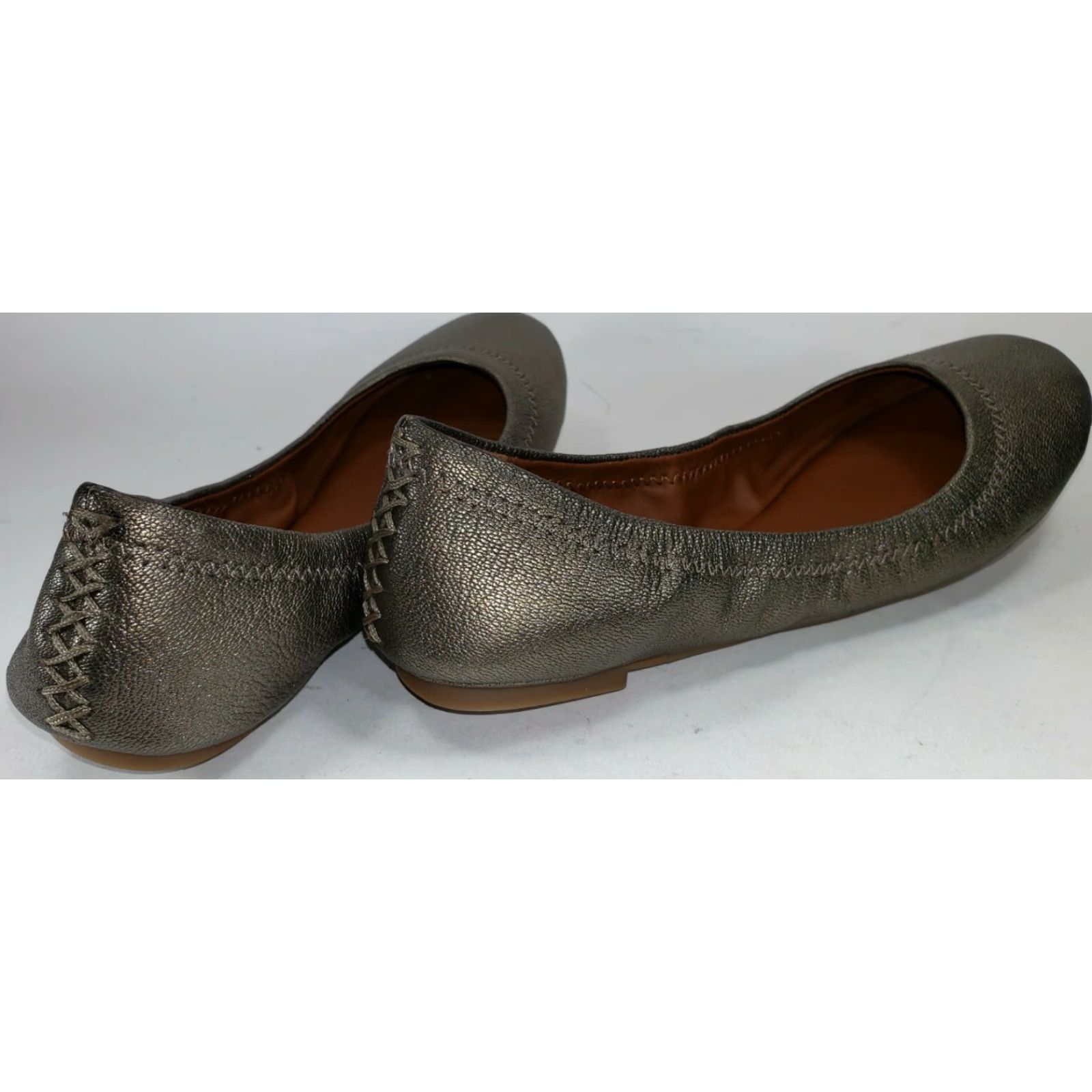 Lucky Brand Lucky Brand Ballet Flats Women's US 6 M Pewter Metallic Slip-on Flat Shoes Size US 6 / IT 36 - 6 Thumbnail