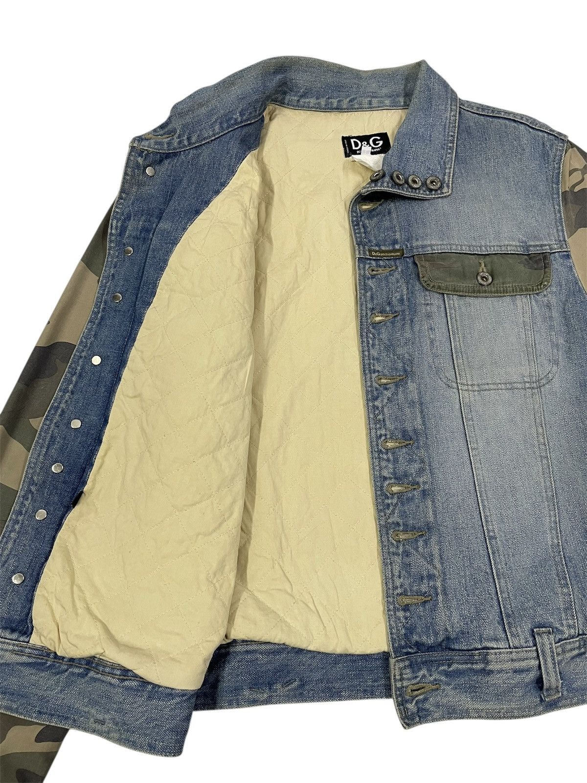 Dolce & Gabbana Y2K Dolce&Gabbana Denim Camo Jacket Size US L / EU 52-54 / 3 - 6 Thumbnail