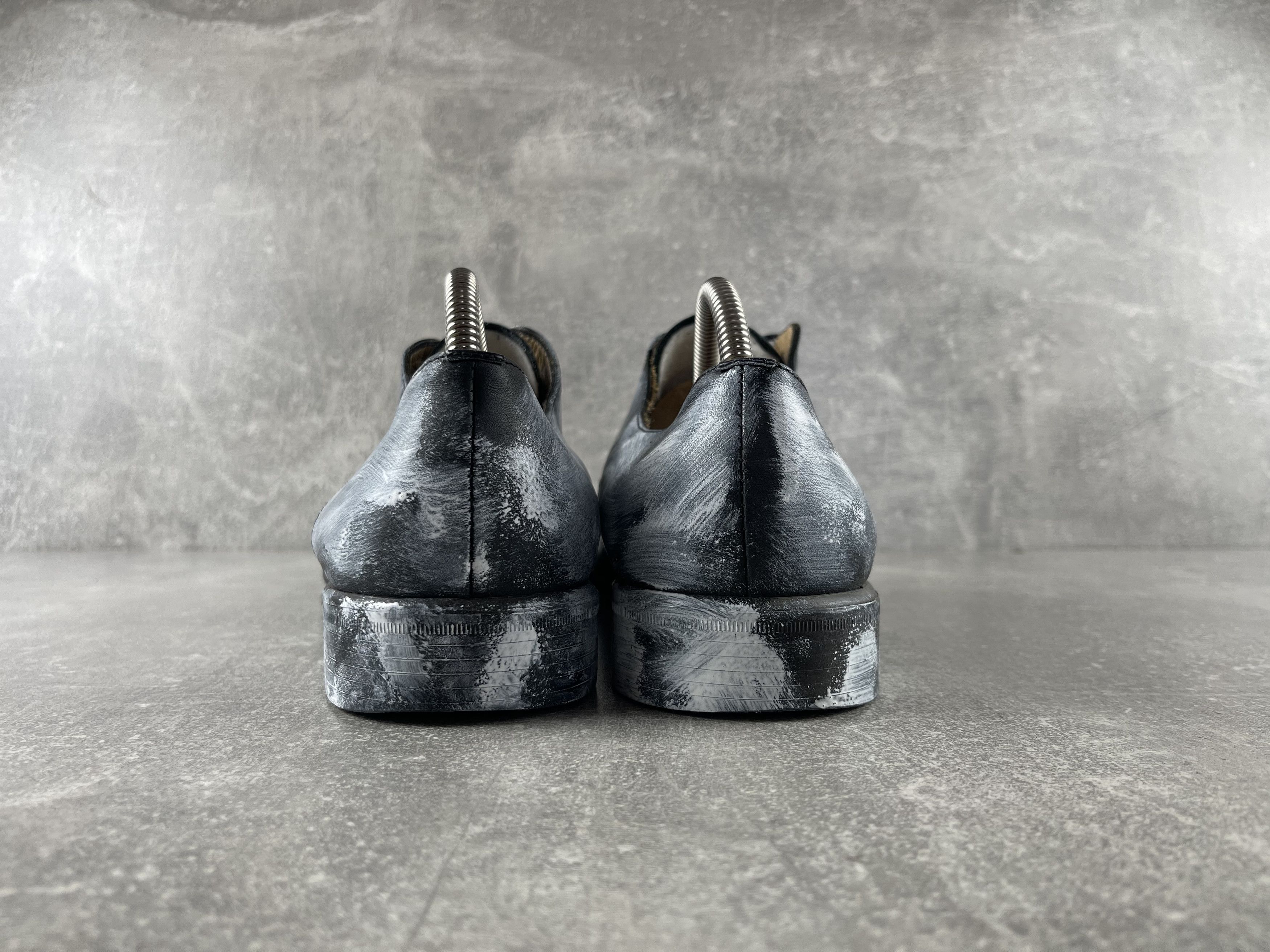 20471120 Avant garde y2k painted maison margiela style leather boots Size US 10 / EU 43 - 6 Thumbnail
