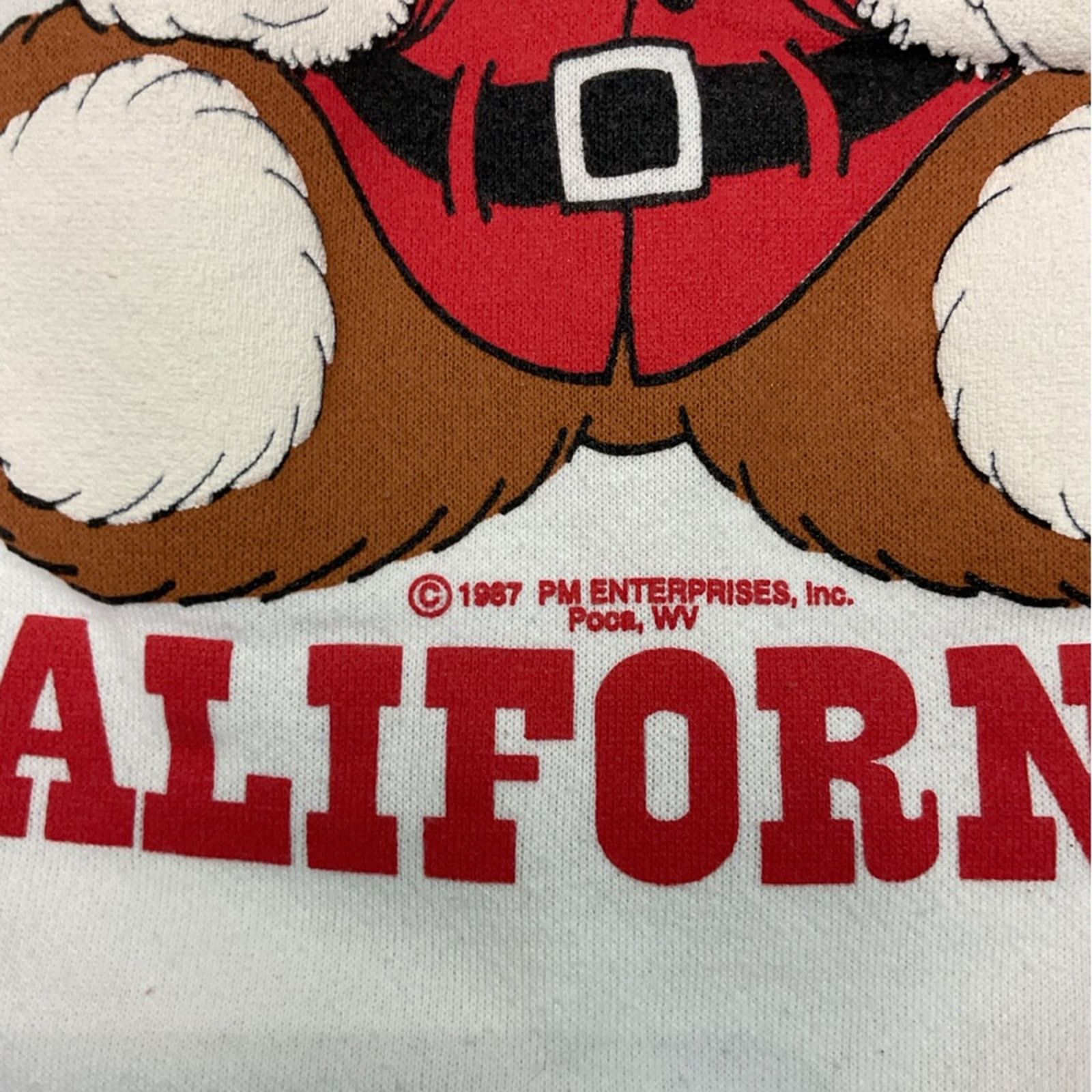 Tultex Vintage 1987 Christmas Bear “A Bear Hug” sweatshirt Size US L / EU 52-54 / 3 - 3 Thumbnail