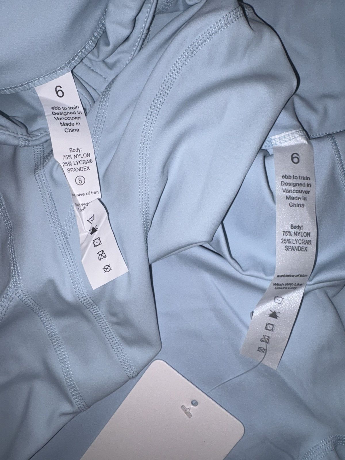 Lululemon Lululemon Light Blue Jacket and Biker Shorts Set Size L / US 10 / IT 46 - 7 Thumbnail