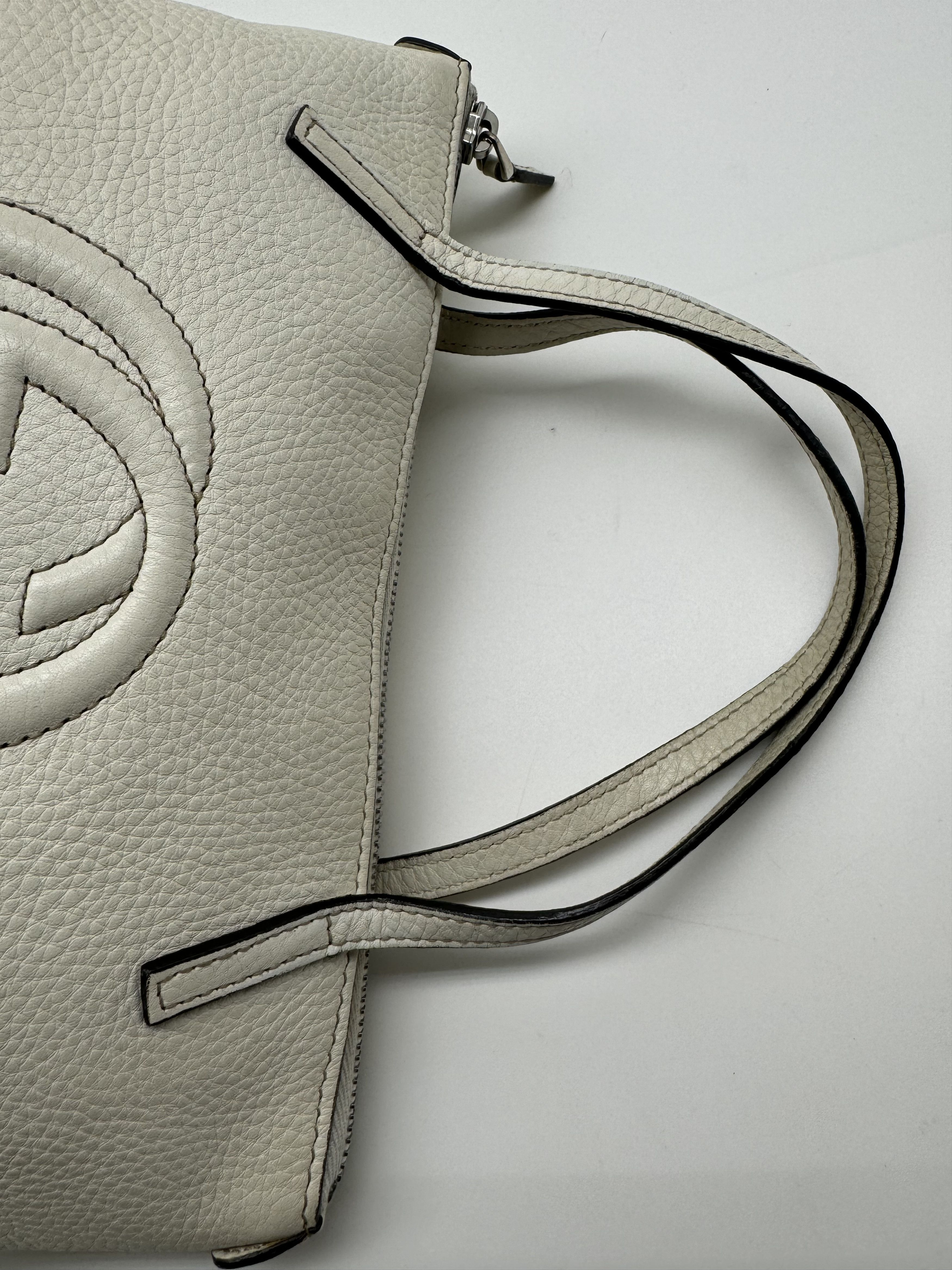Gucci Gucci Soho Kid White Leather Small Tote Size ONE SIZE - 6 Thumbnail