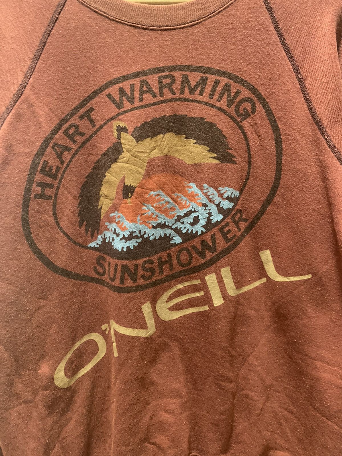 O'Neill Vintage ONEILL Sweatshirt Heart Warming Printed Logo Size US L / EU 52-54 / 3 - 2 Thumbnail