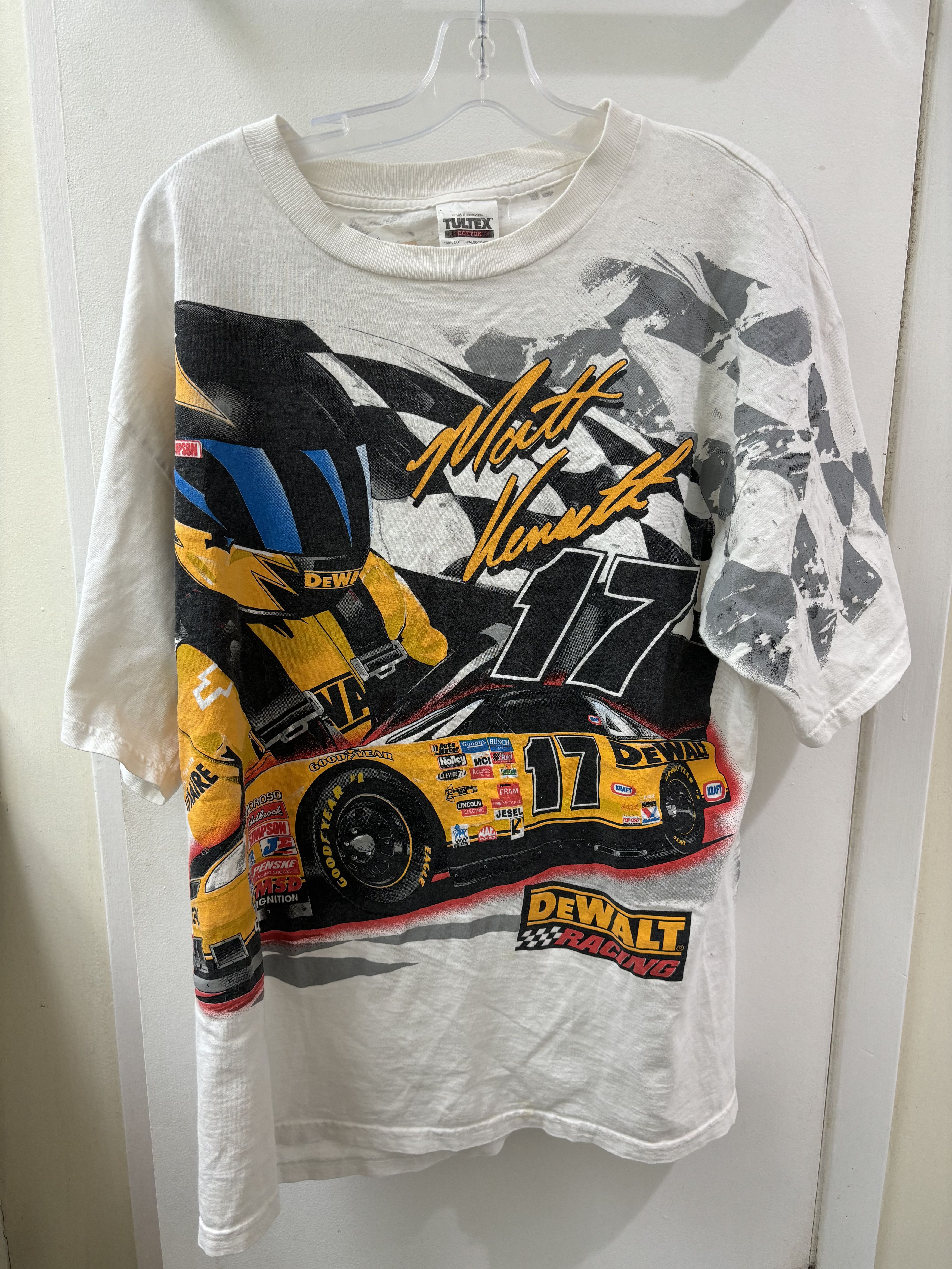 1999 NASCAR MATT KENSETH AOP VINTAGE TEE SIZE XL
