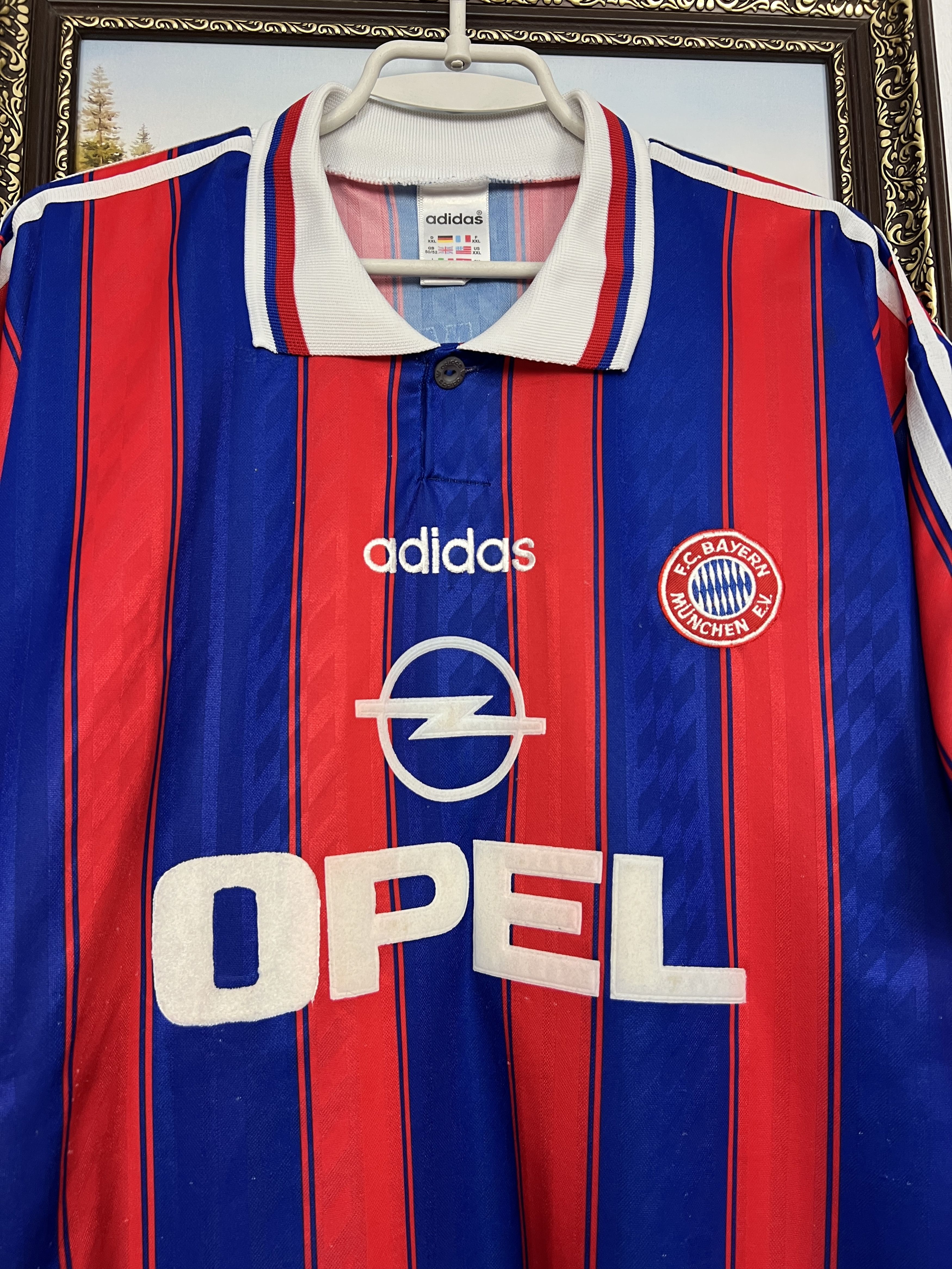 Adidas Bayern Munich Home football shirt 1995 Soccer Jersey Trikot Size US XXL / EU 58 / 5 - 3 Thumbnail