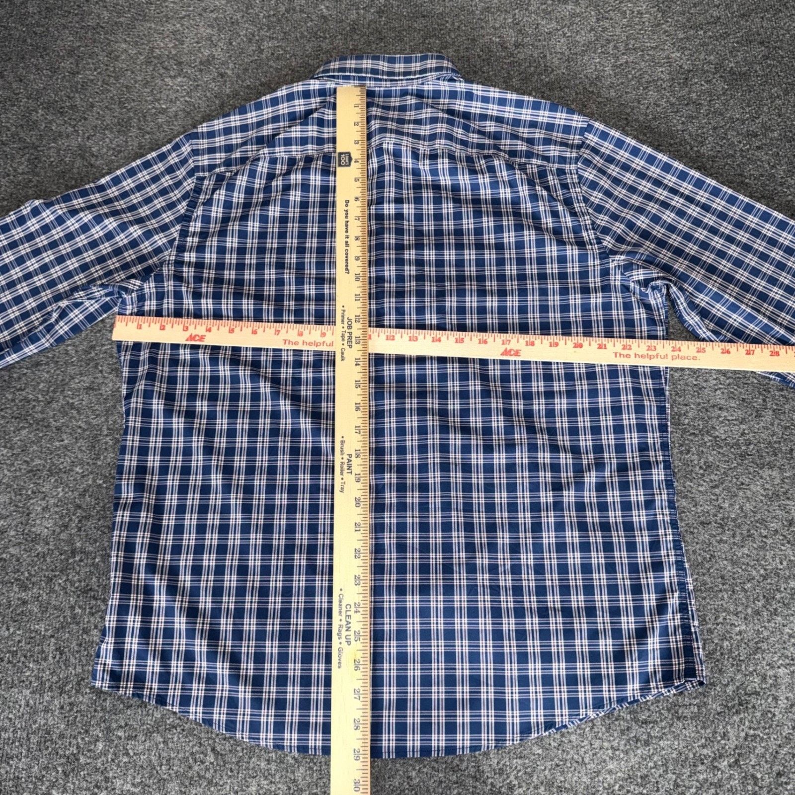 UNTUCKit UNTUCKit Shirt Mens XL Slim Fit Blue Plaid Long Sleeve Size US XL / EU 56 / 4 - 3 Thumbnail