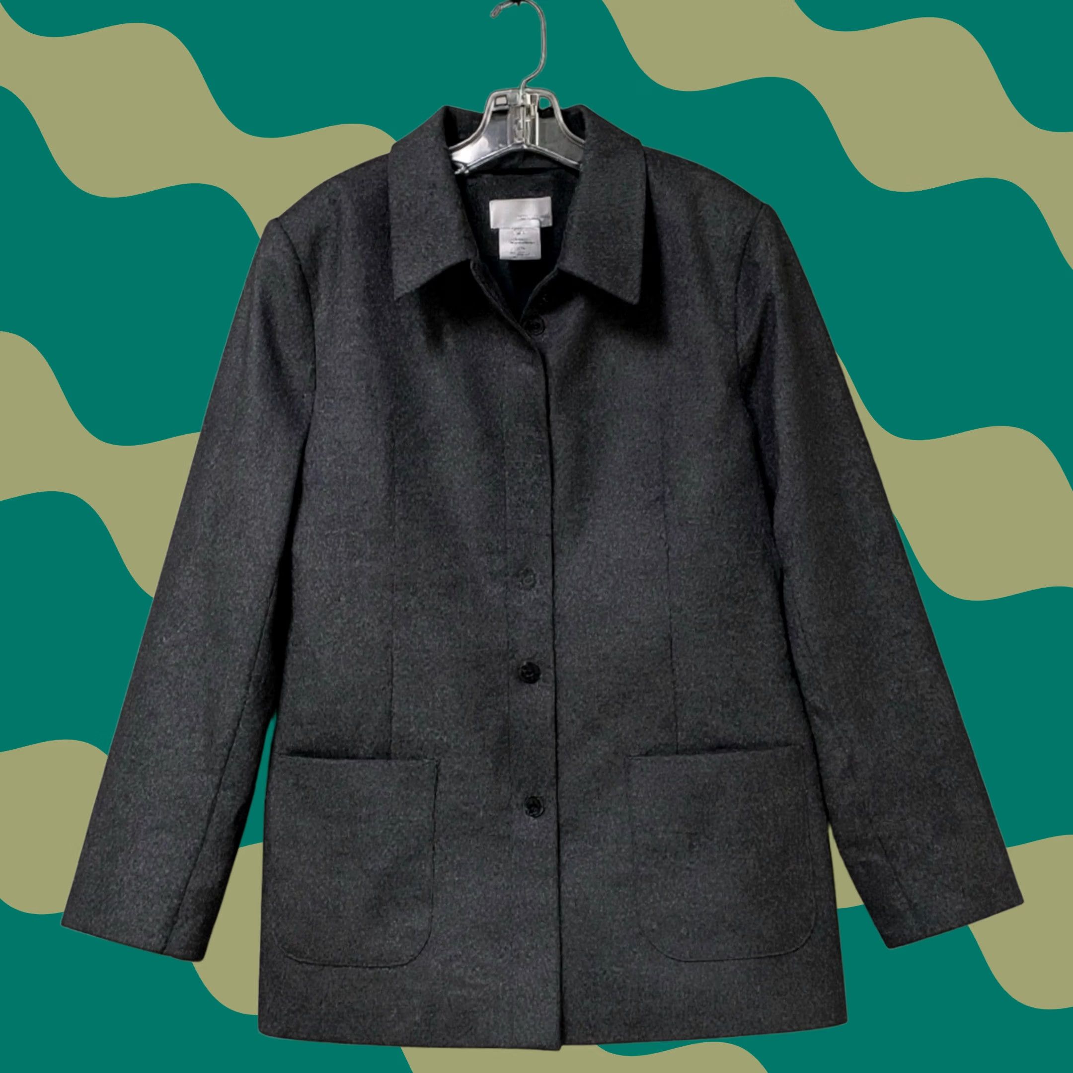 Vintage Spiegel Cashmere Coat - Charcoal Gray - Mid-Length, Button-Down, Long Sleeve, 16XL Size XXL / US 16-18 / IT 52-54 - 1 Thumbnail
