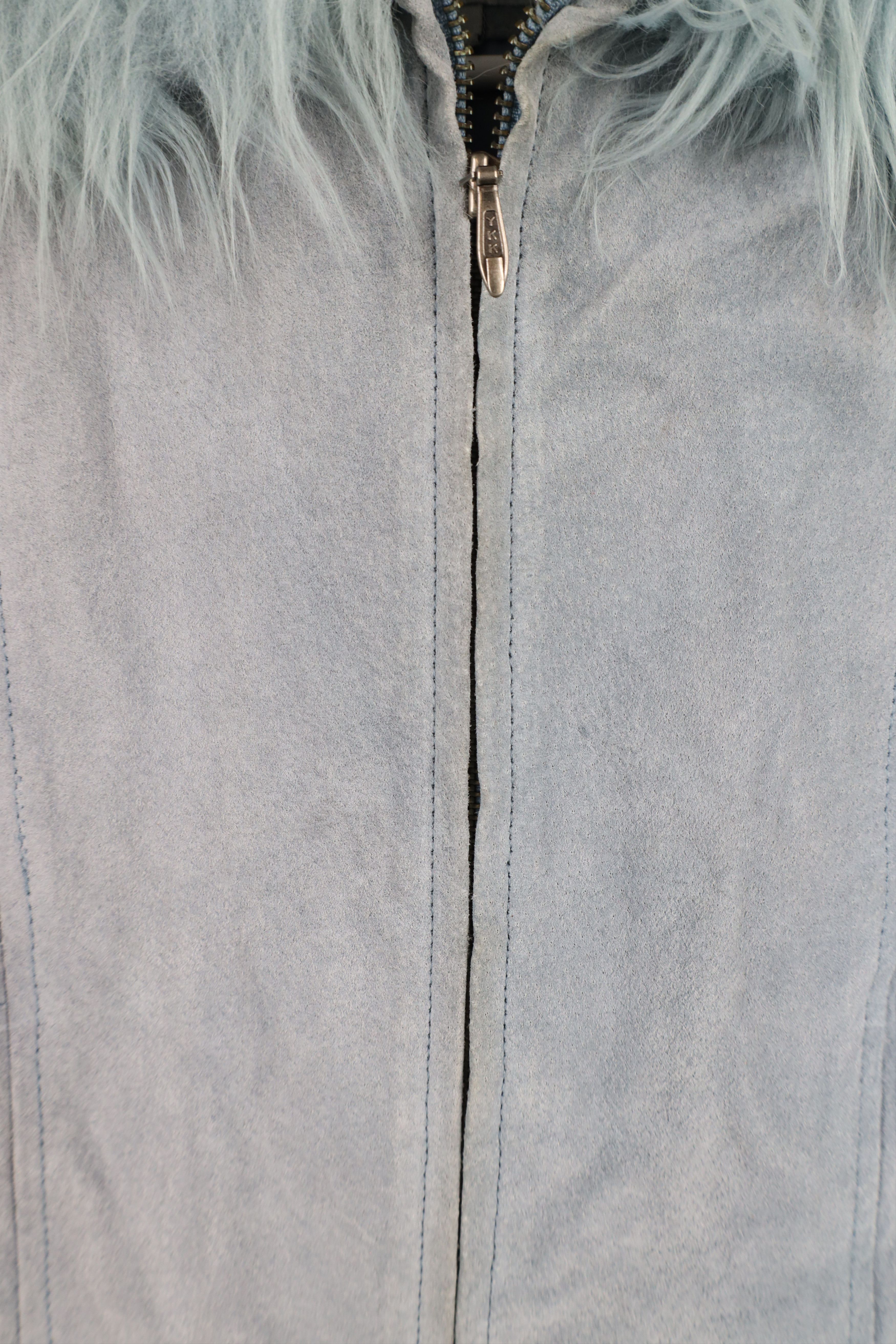 Vintage Deadstock Vintage 90s Streetwear Penny Lane Jacket Shag Blue Size S / US 4 / IT 40 - 5 Thumbnail
