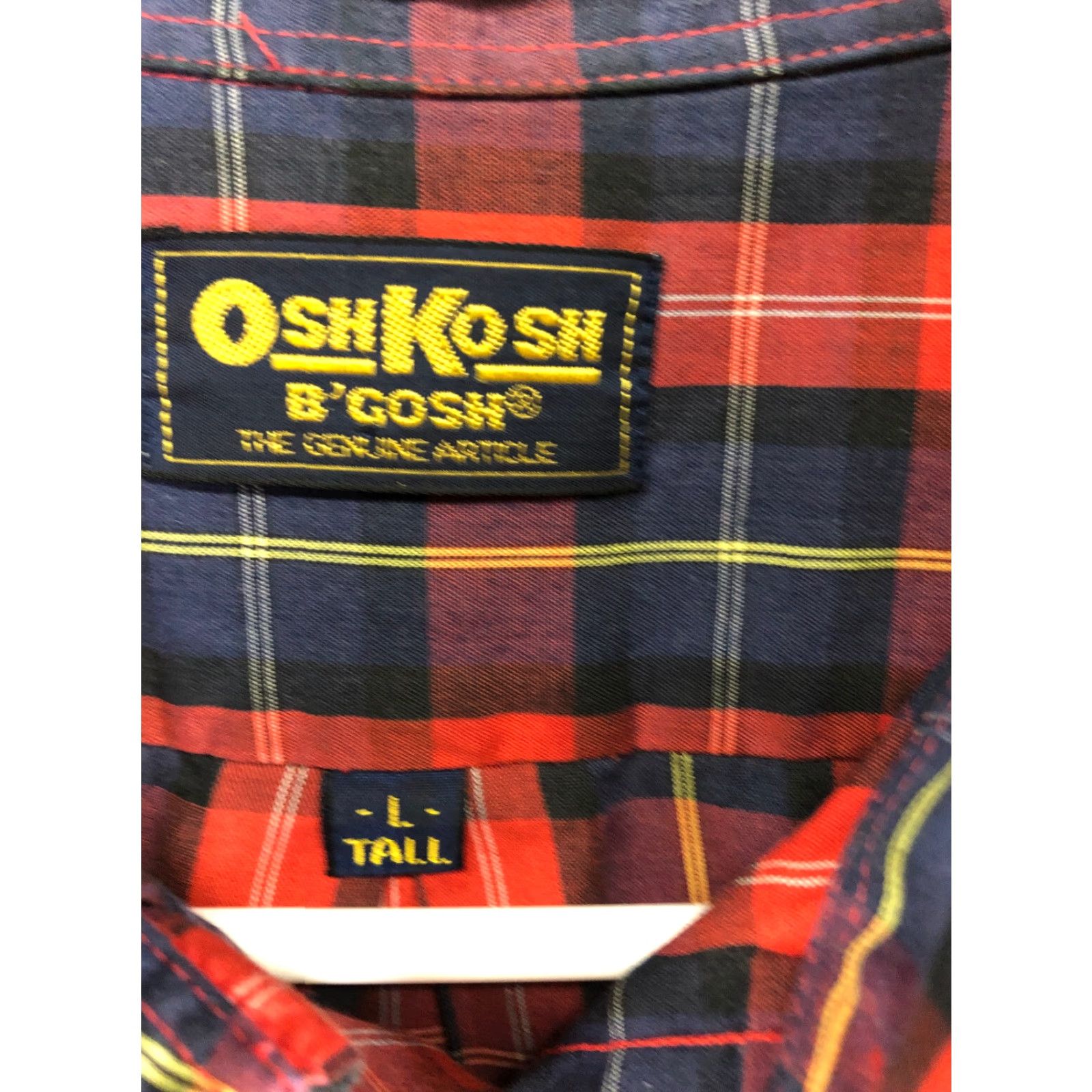 Vintage VINTAGE Osh Kosh B'gosh Mens Large Tall Red Long Sleeve Button-Down Shirt Size US L / EU 52-54 / 3 - 7 Thumbnail