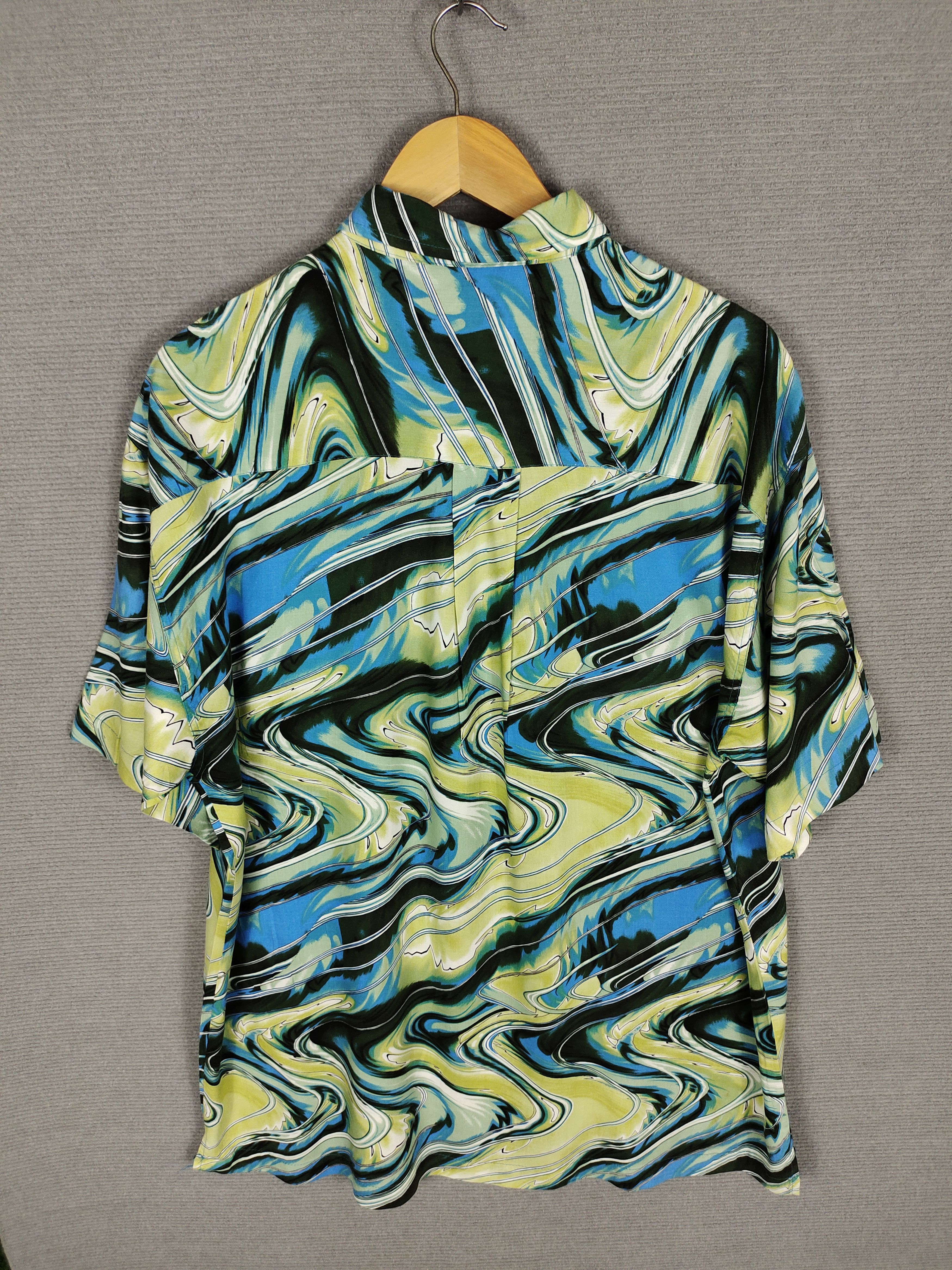 Hysteric Glamour 1990s M.E Sport Abstract Fractal Oversize Hawaiian Shirt Size US L / EU 52-54 / 3 - 9 Thumbnail