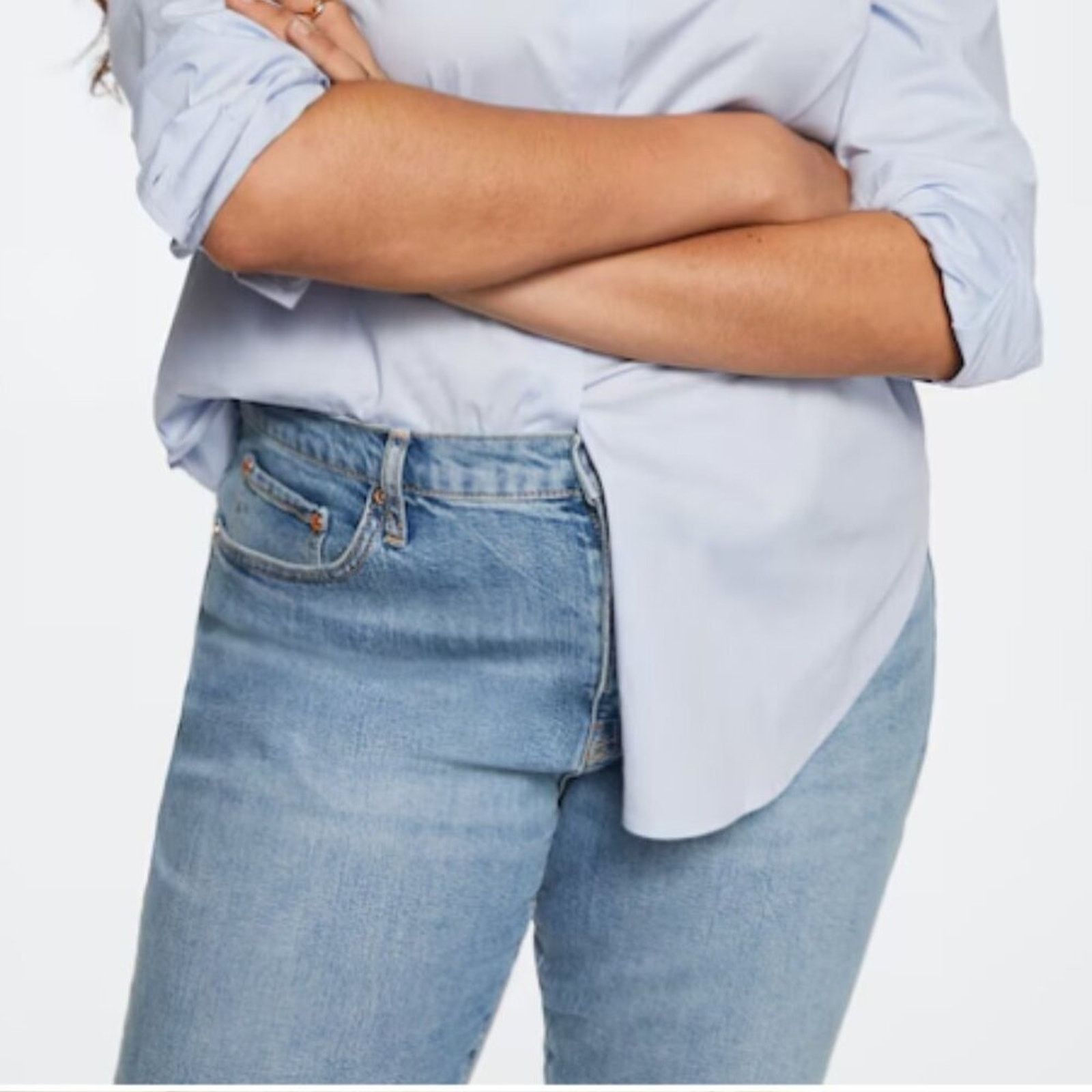 Mango Mango MNG Slim Cropped Blue Jeans NWT Plus 16 Size 38" / US 16 / IT 52 - 7 Thumbnail