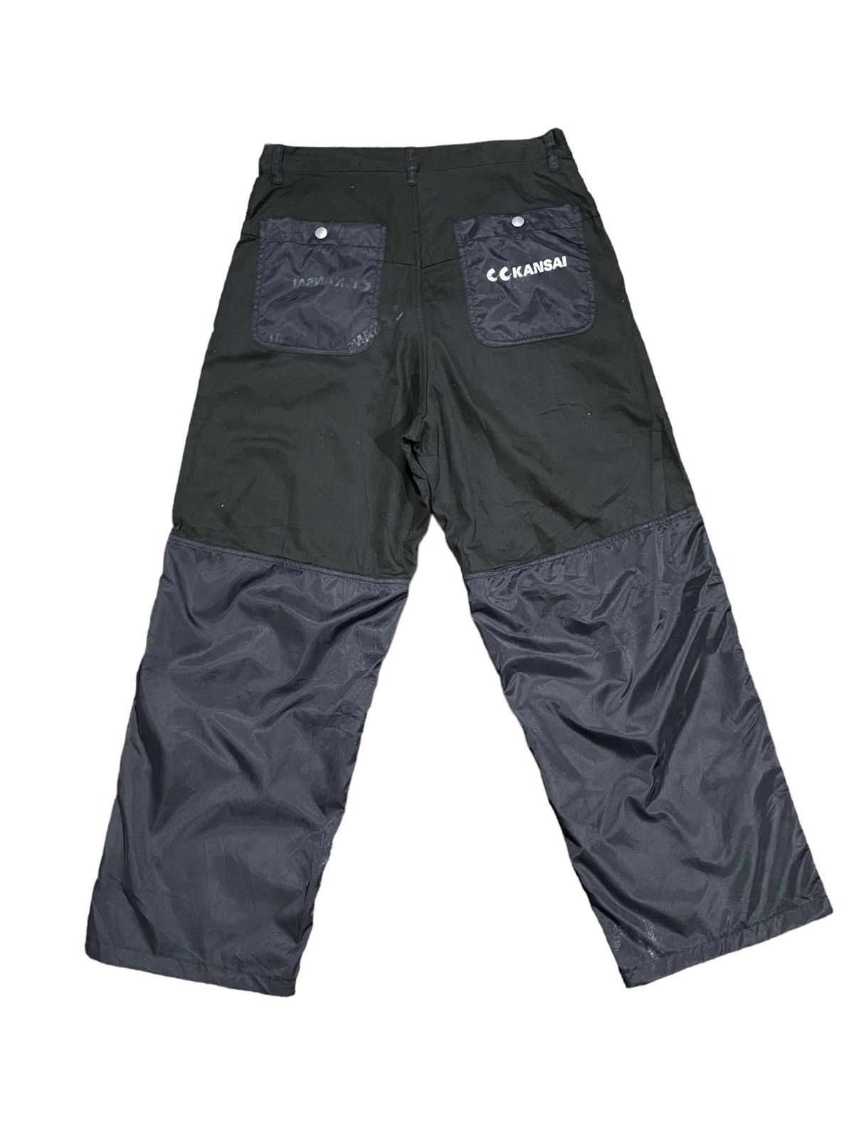 If Six Was Nine Kansai Yamamoto Futuristic Dual Nylon/Cotton Baggy Pants Size US 32 / EU 48 - 2 Thumbnail