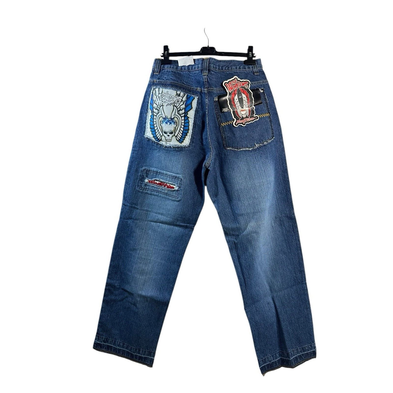 Other Vintage Johnny Blaze X The Warriors Rare Cargo Denim Jeans Y Size US 36 / EU 52 - 5 Thumbnail