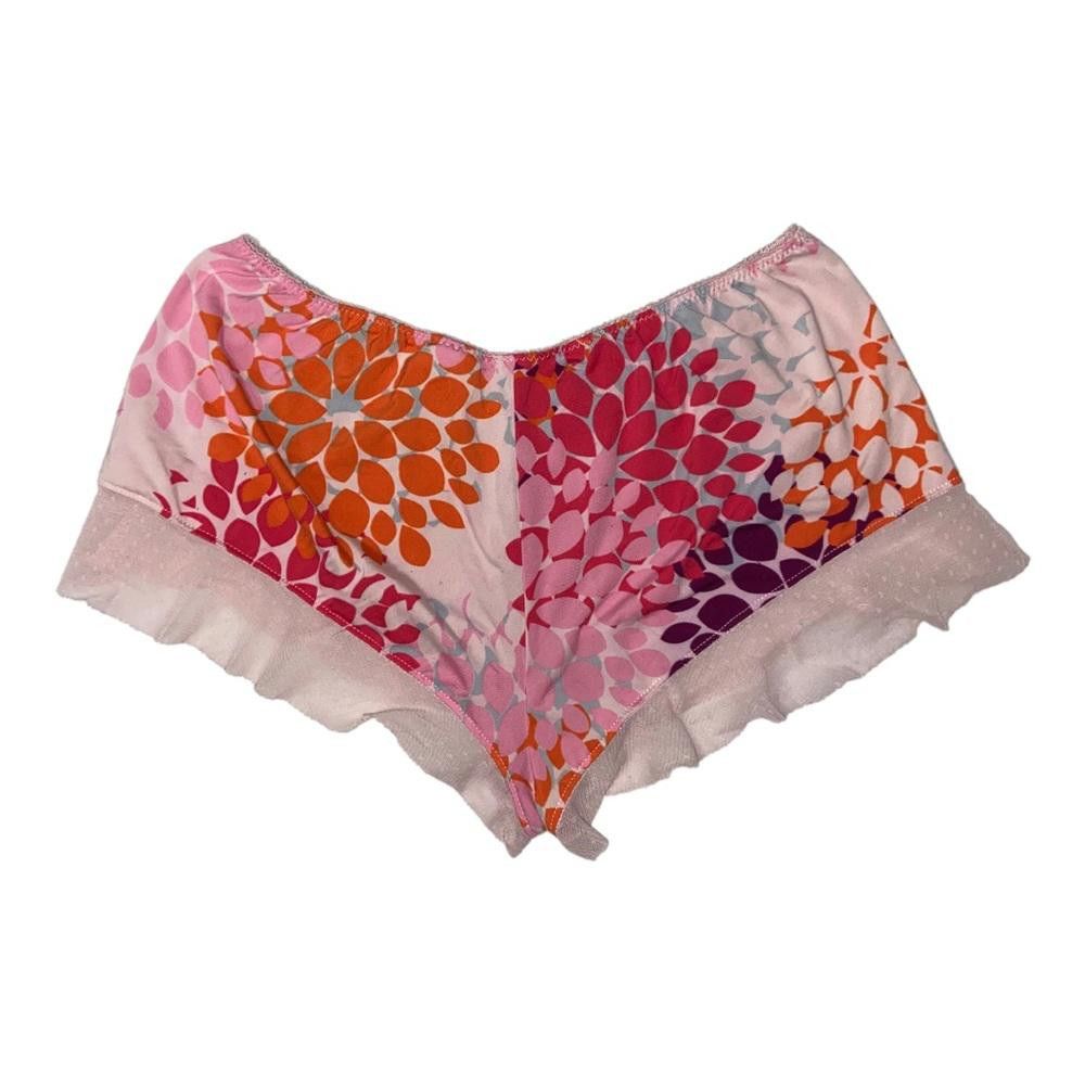 Designer Y2K Floral Lace Pajama Shorts Size Small Size ONE SIZE - 2 Thumbnail