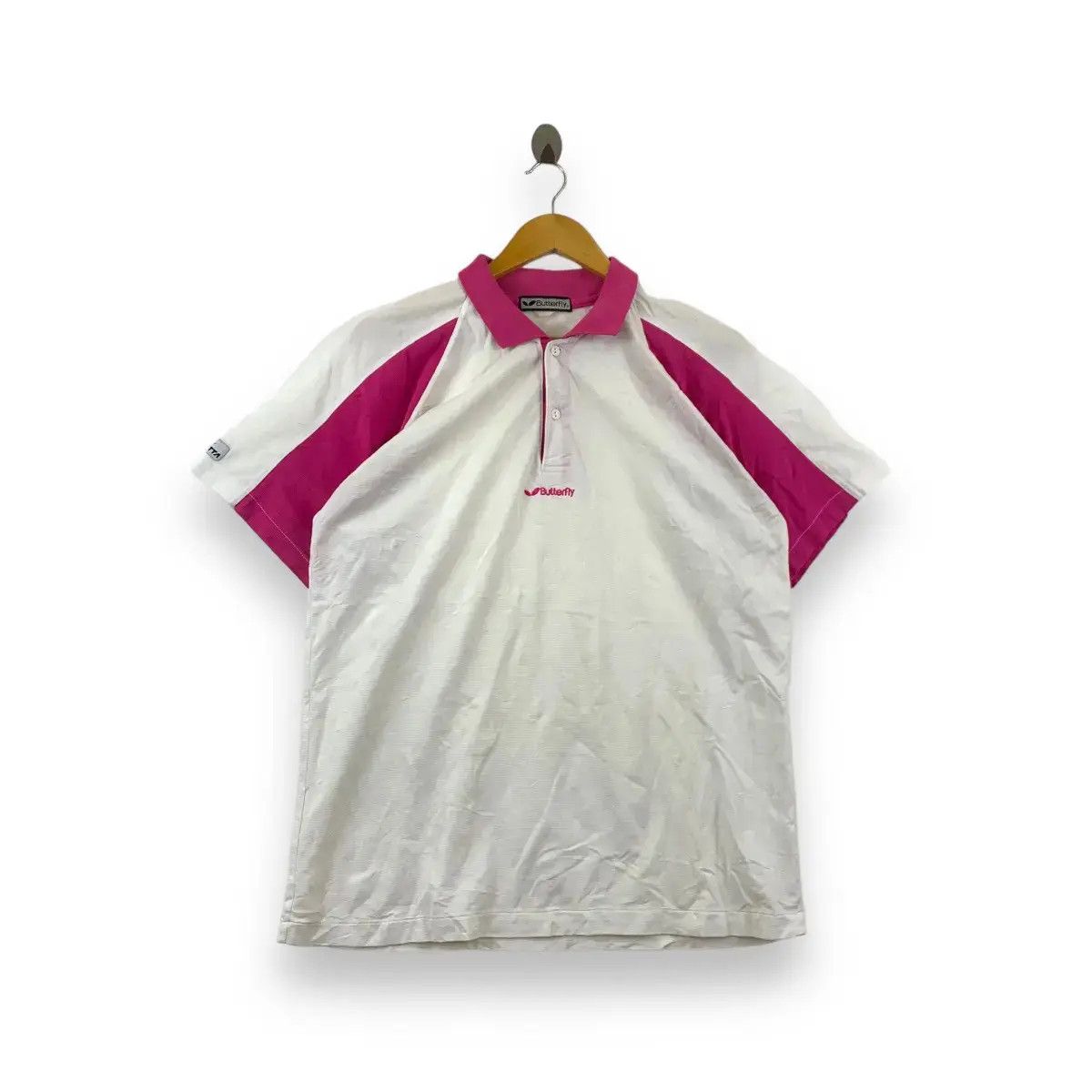 Vintage Vintage BUTTERFLY JAPAN JTTA Table Tennis Polo Tee Shirt Size L / US 10 / IT 46 - 1 Thumbnail