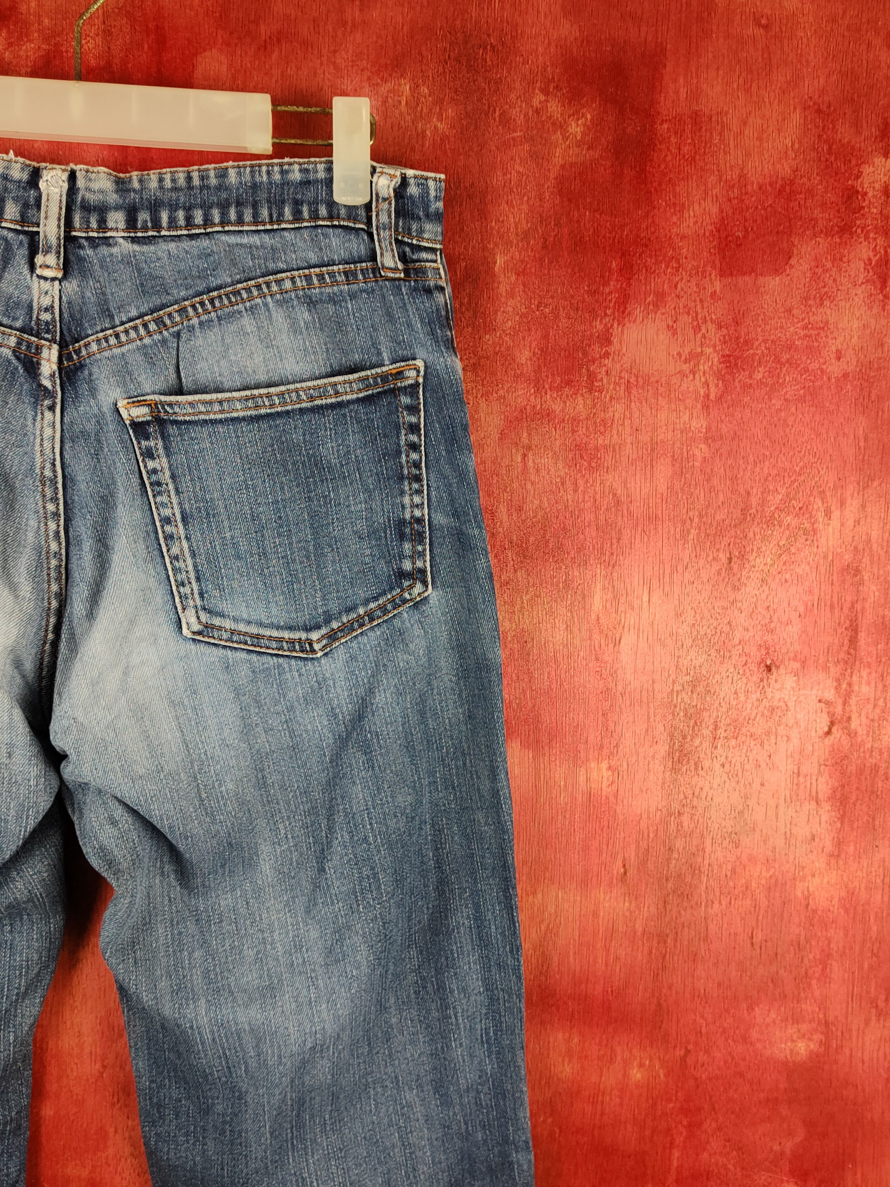 Japanese Brand Uniqlo Blue Distressed Ripped Jeans #S2216 Size US 29 - 10 Thumbnail
