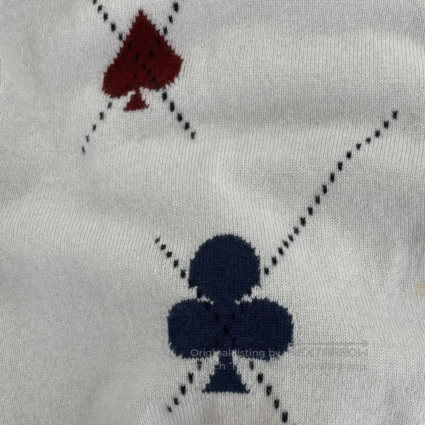 Hermes Hermes Cashmere knit sweater with poker card pattern Size US L / EU 52-54 / 3 - 7 Thumbnail