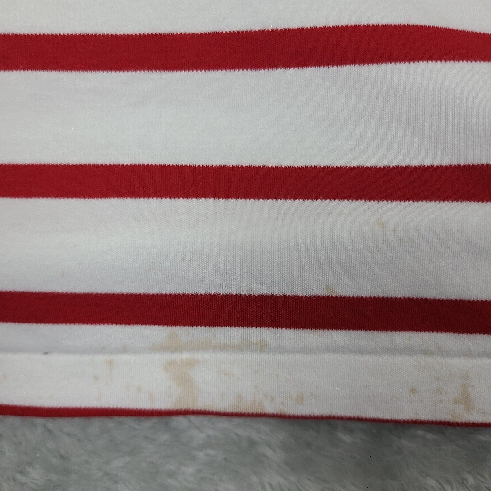 Polo Ralph Lauren Polo Ralph Lauren Men's White/Red Stipe Custom Fit Crew-Neck Size US L / EU 52-54 / 3 - 7 Thumbnail
