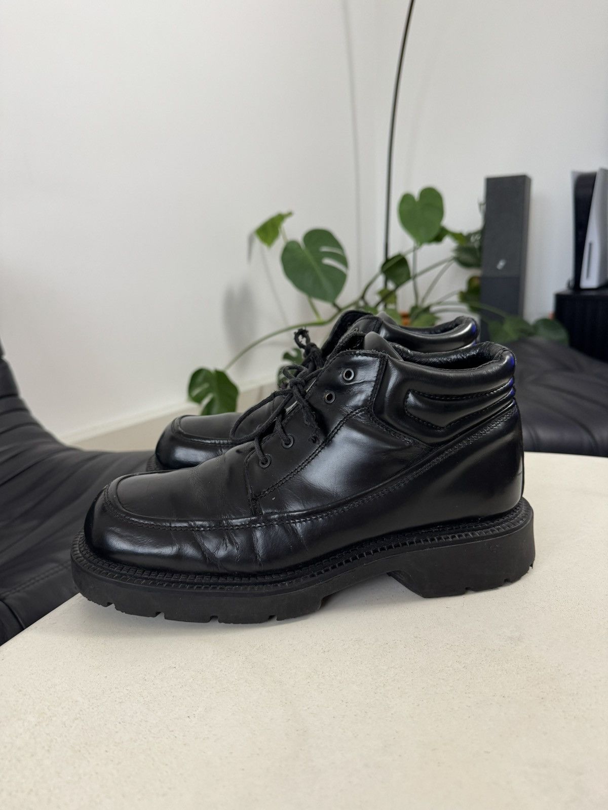 Leather Rare Vintage Avant Garde Platform Derby Leather Boots Grail Size US 9.5 / EU 42-43 - 1 Thumbnail