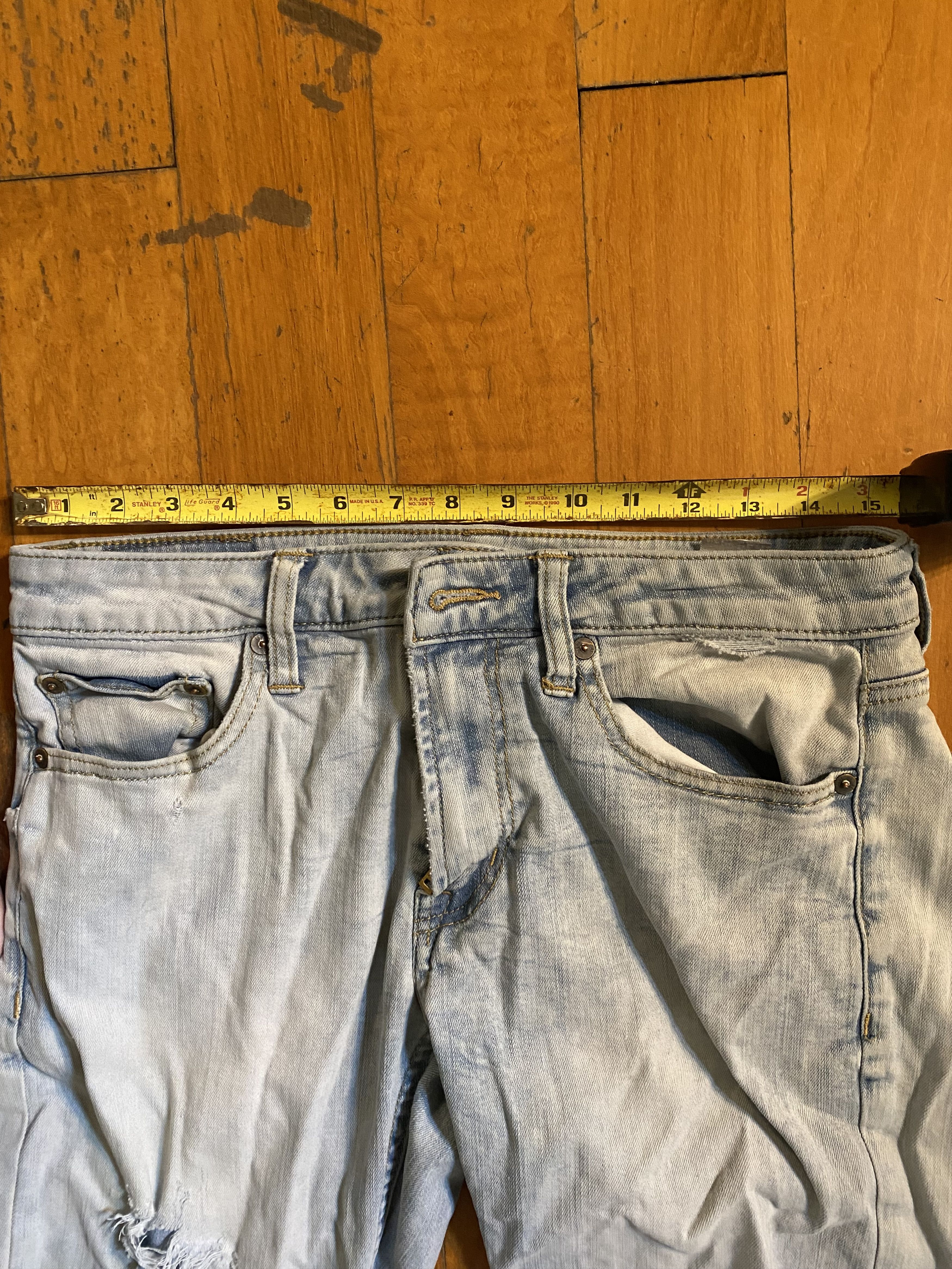 Vintage vintage distressed/faded jeans Size US 31 - 5 Thumbnail